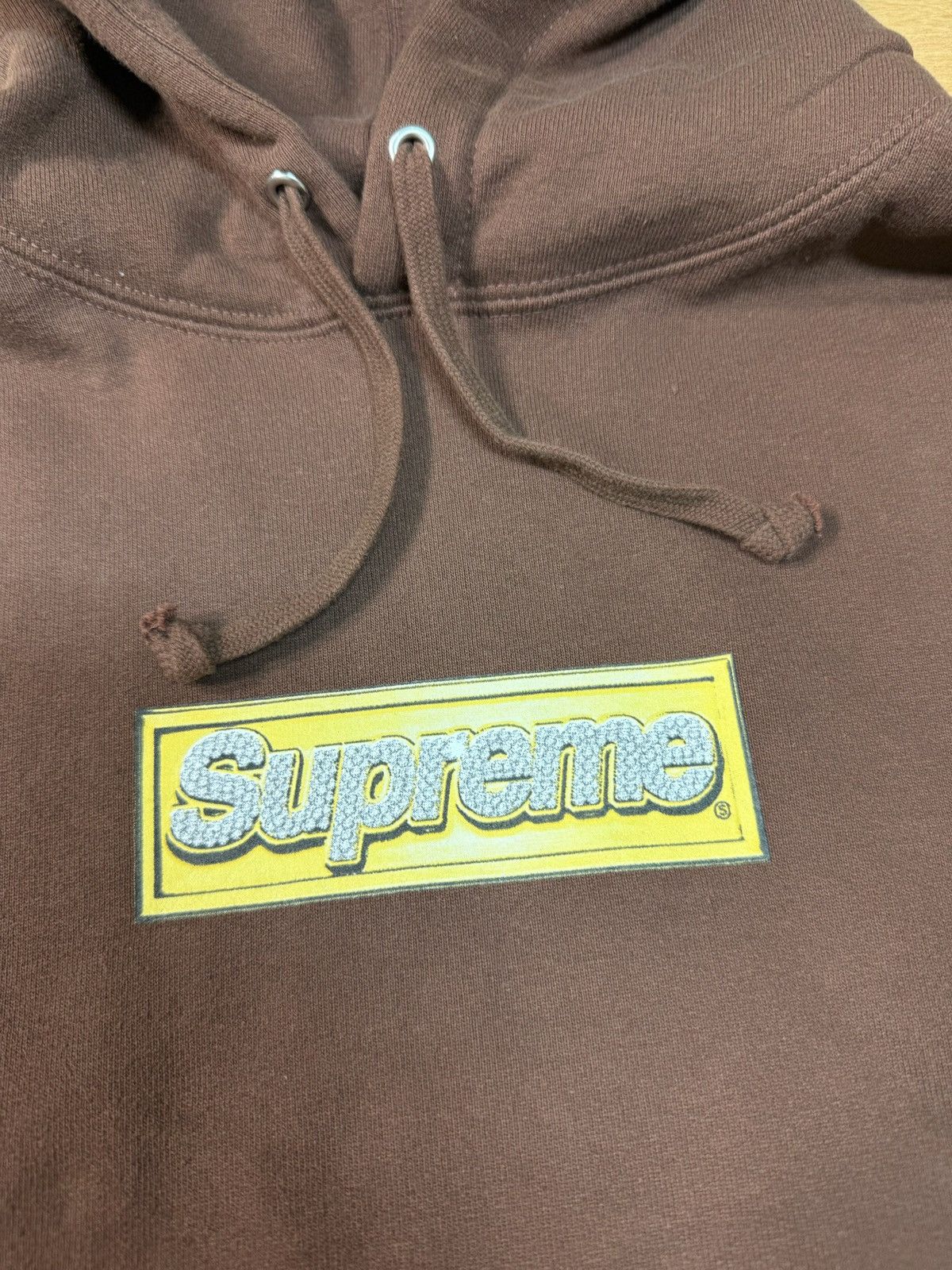 Supreme Supreme Bling Box Logo Hoodie Brown SS22 Size US S / EU 44-46 / 1 - 2 Thumbnail