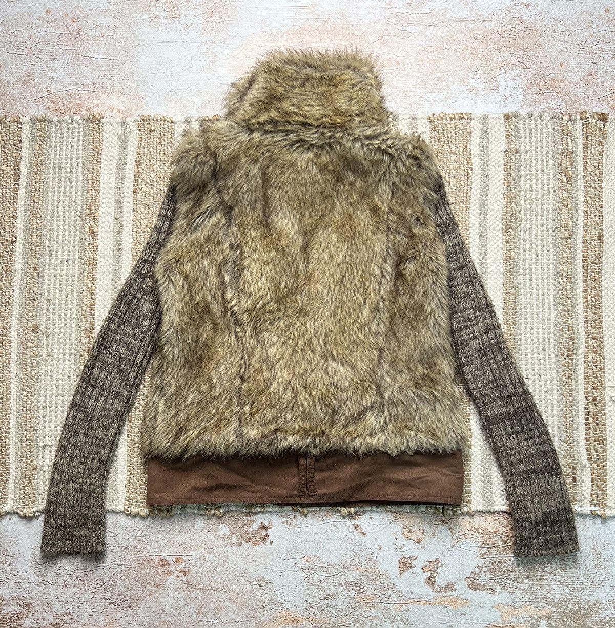 Japanese Brand × Vintage Vintage Japanese fur jacket with cotton sleeves Size S / US 4 / IT 40 - 4 Thumbnail