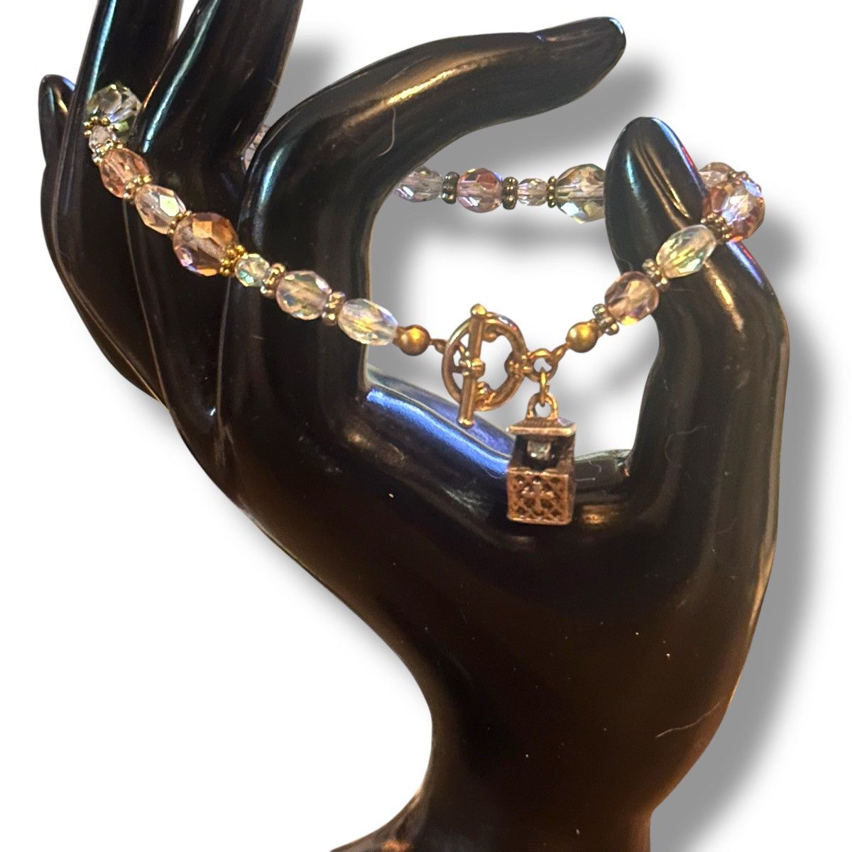 Other Multi color glass bead prayer box charm stretch bracelet Size ONE SIZE - 2 Thumbnail