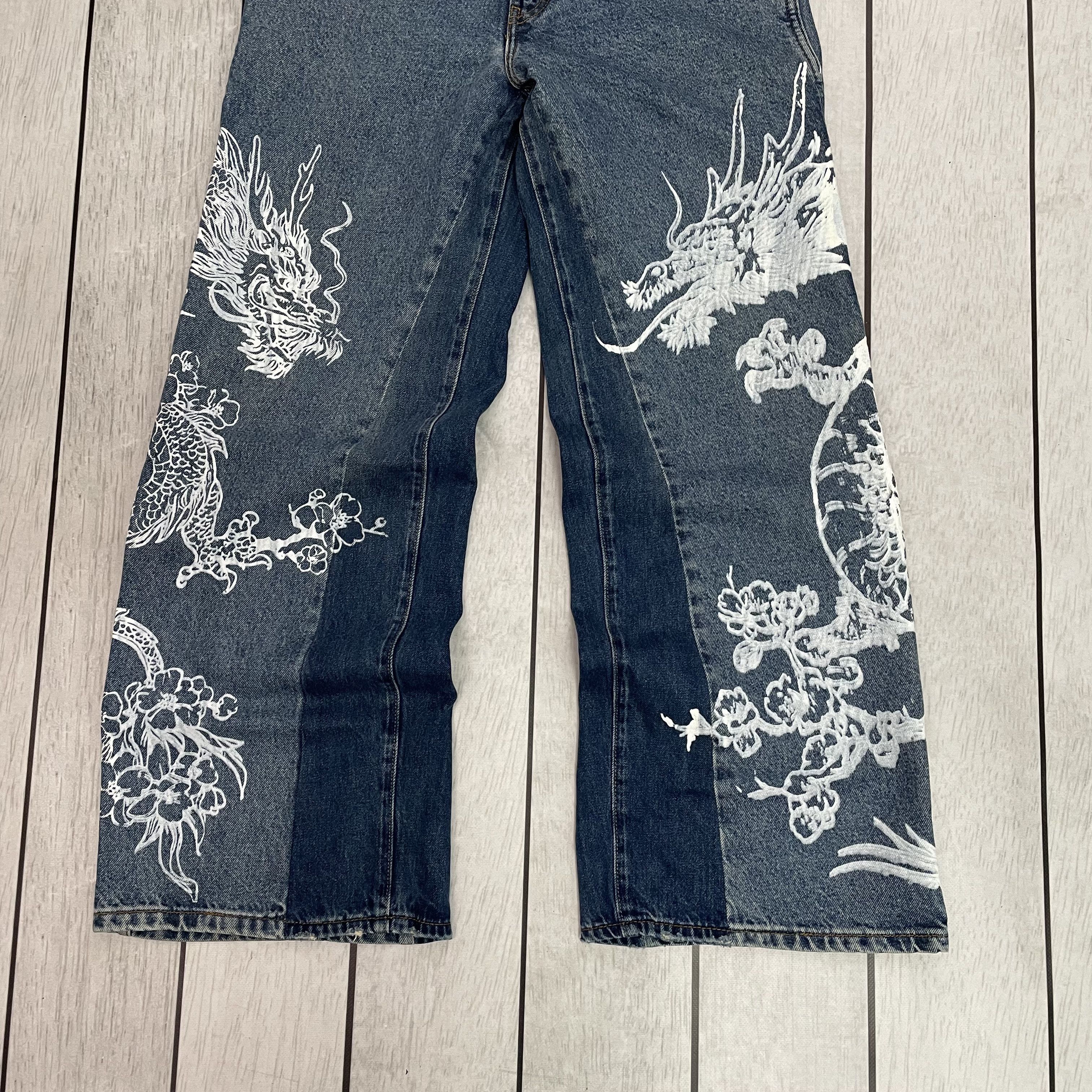 Wrangler Custom Wrangler baggy Jeans japanese style Y2K Alt 1of1 Size US 32 / EU 48 - 6 Thumbnail