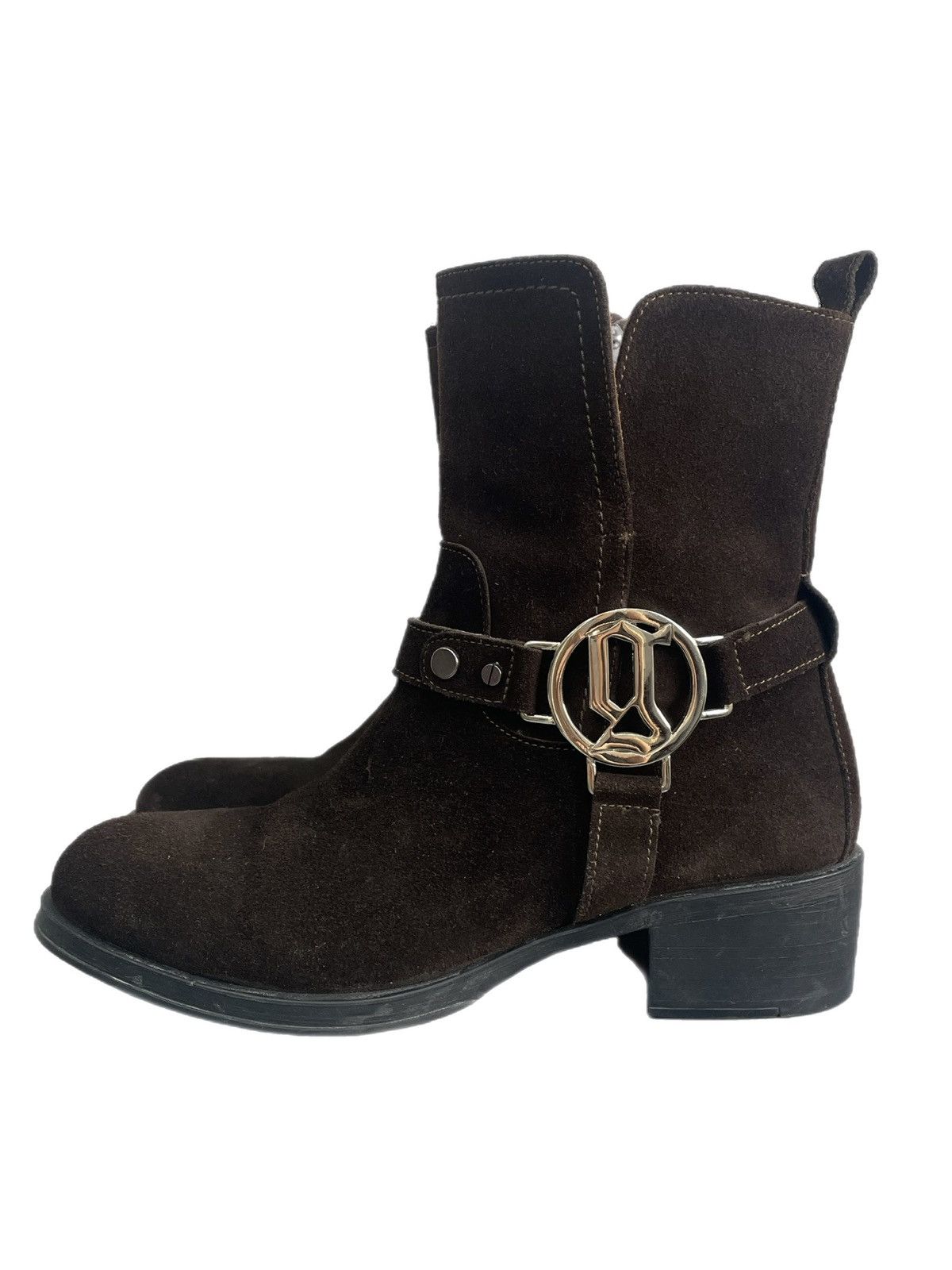 John Galliano Last drop✅✅galliano suede buckle boots western cowboy y2k Size US 8 / EU 41 - 6 Thumbnail