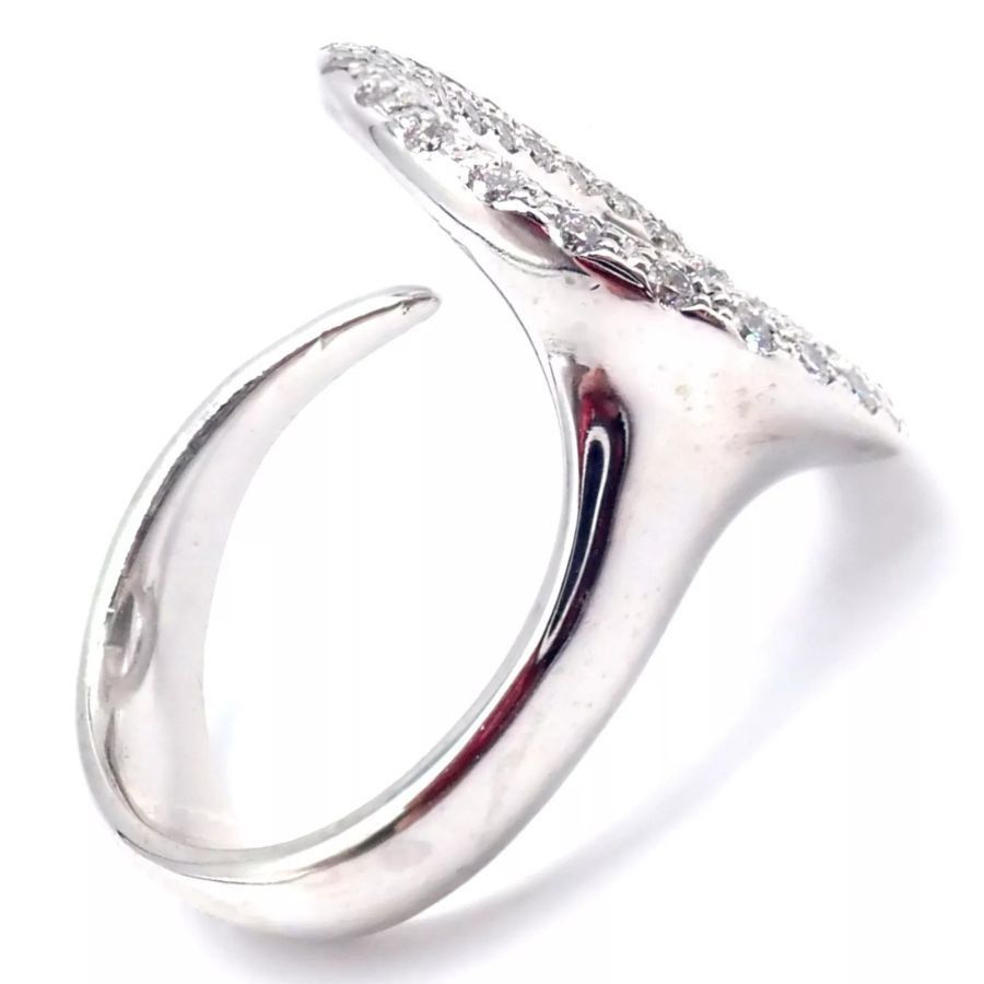 Tiffany & Co. Tiffany & Co Elsa Peretti Sevillana Platinum Diamond O Ring Size ONE SIZE - 4 Thumbnail