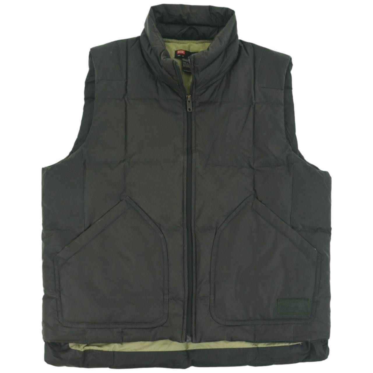 image of Vintage Diesel Puffer Gilet Vest Size M in Grey, Men's