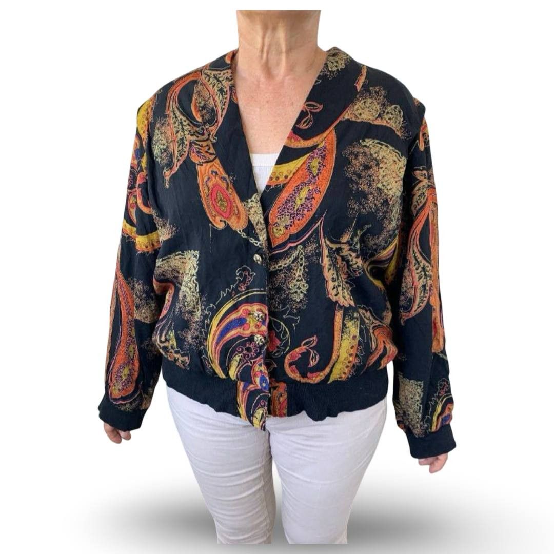 Vintage VTG painted bomber #119 Size M / US 6-8 / IT 42-44 - 1 Thumbnail