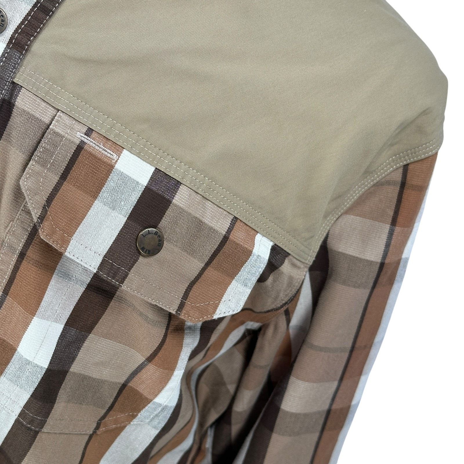 L.L. Bean LL Bean Katahdin Iron Works Shirt Men’s Large Brown Cotton Size US L / EU 52-54 / 3 - 3 Thumbnail