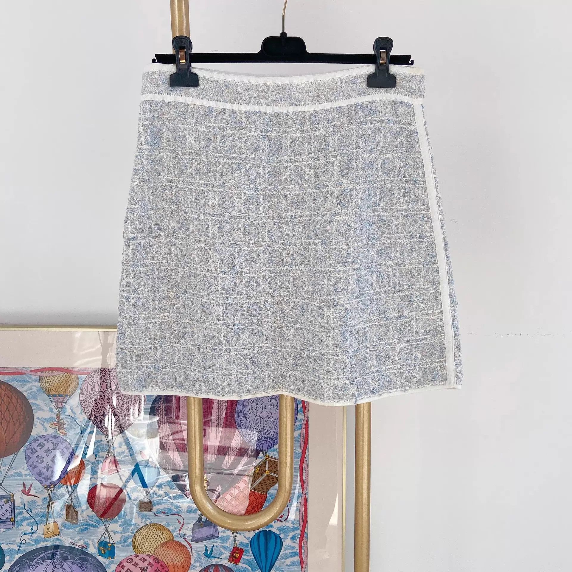 Dior Christian Dior Women's Blue Tweed Skirt F40 25SS Size 28" / US 6 / IT 42 - 3 Thumbnail
