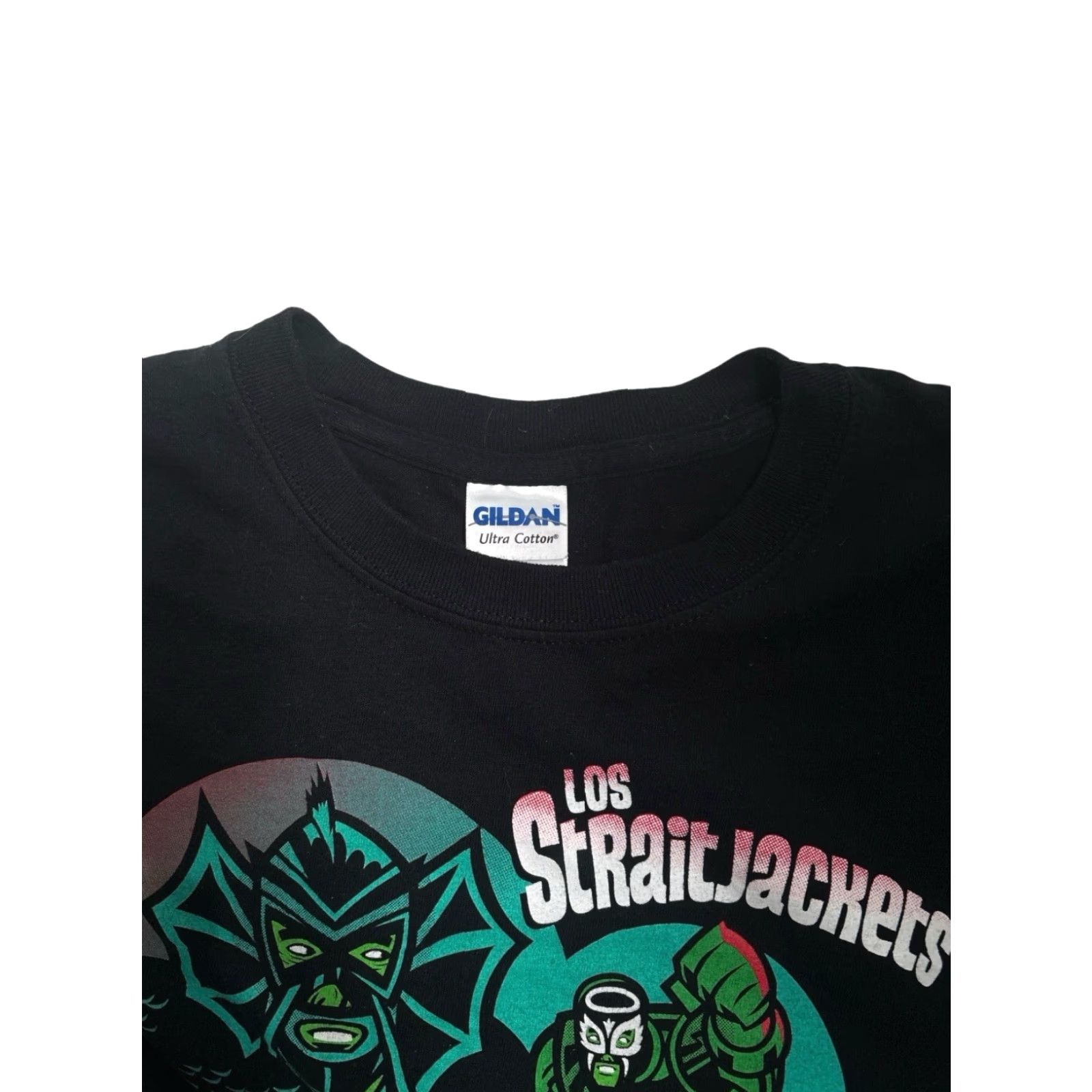 Gildan VINTAGE los straitjackets Band Tee T-Shirt Mens L Black 2010s GUC Size US L / EU 52-54 / 3 - 2 Thumbnail