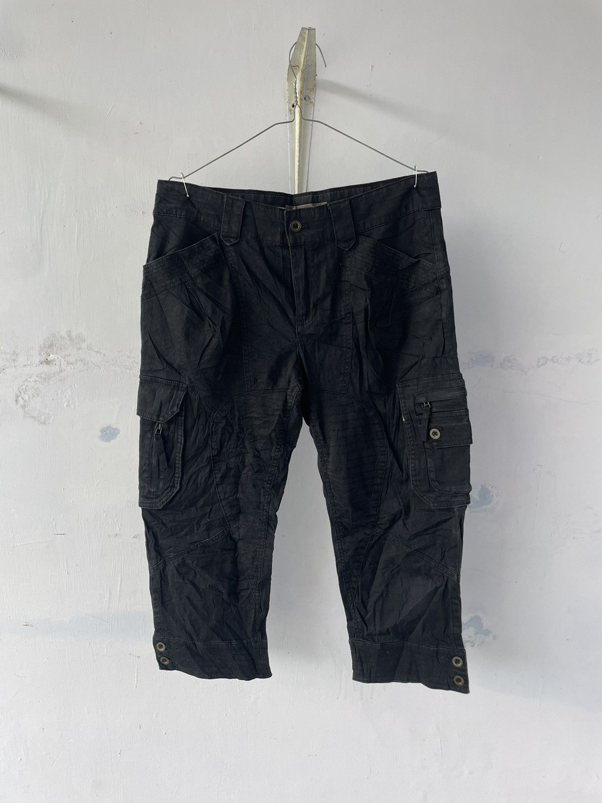 image of 14Th Addiction x If Six Was Nine Atsuro Tayama Pocket Side Leg Button Ups Pants in Black (Size 31)