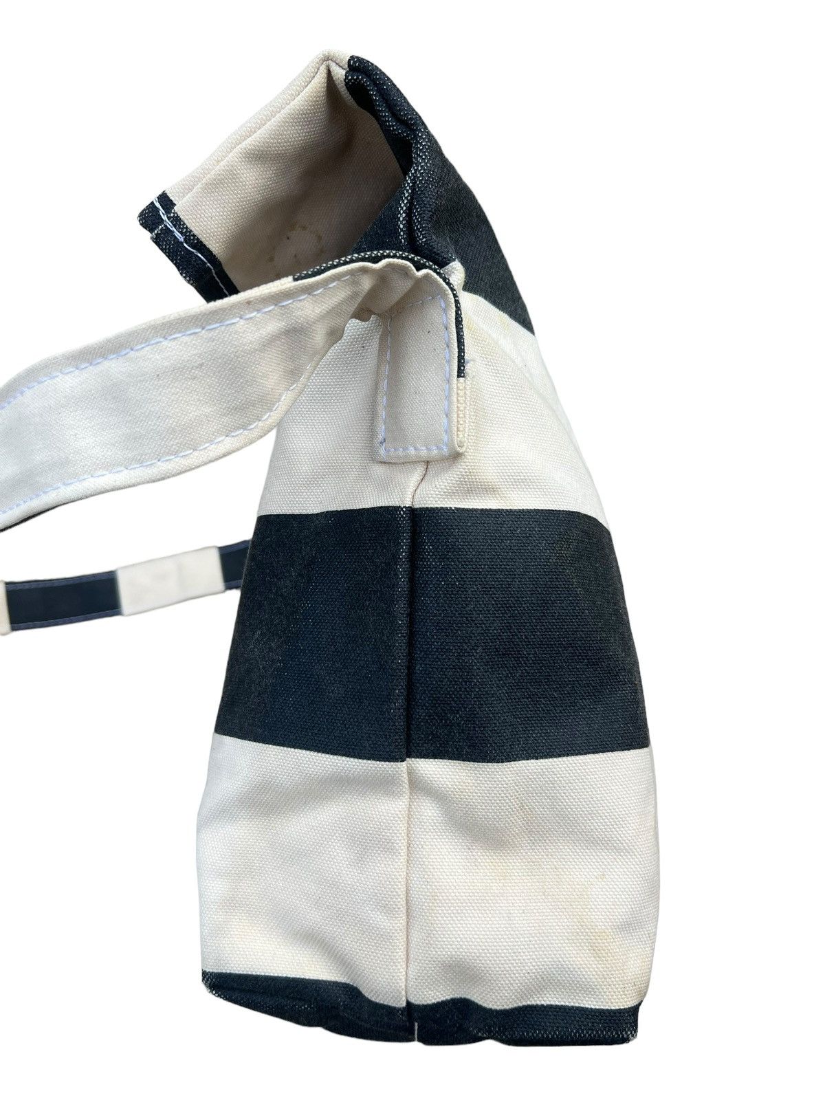 Vintage TEMBEA Japan Border Striped Waxed Canvas Cotton Bag Size ONE SIZE - 17 Thumbnail