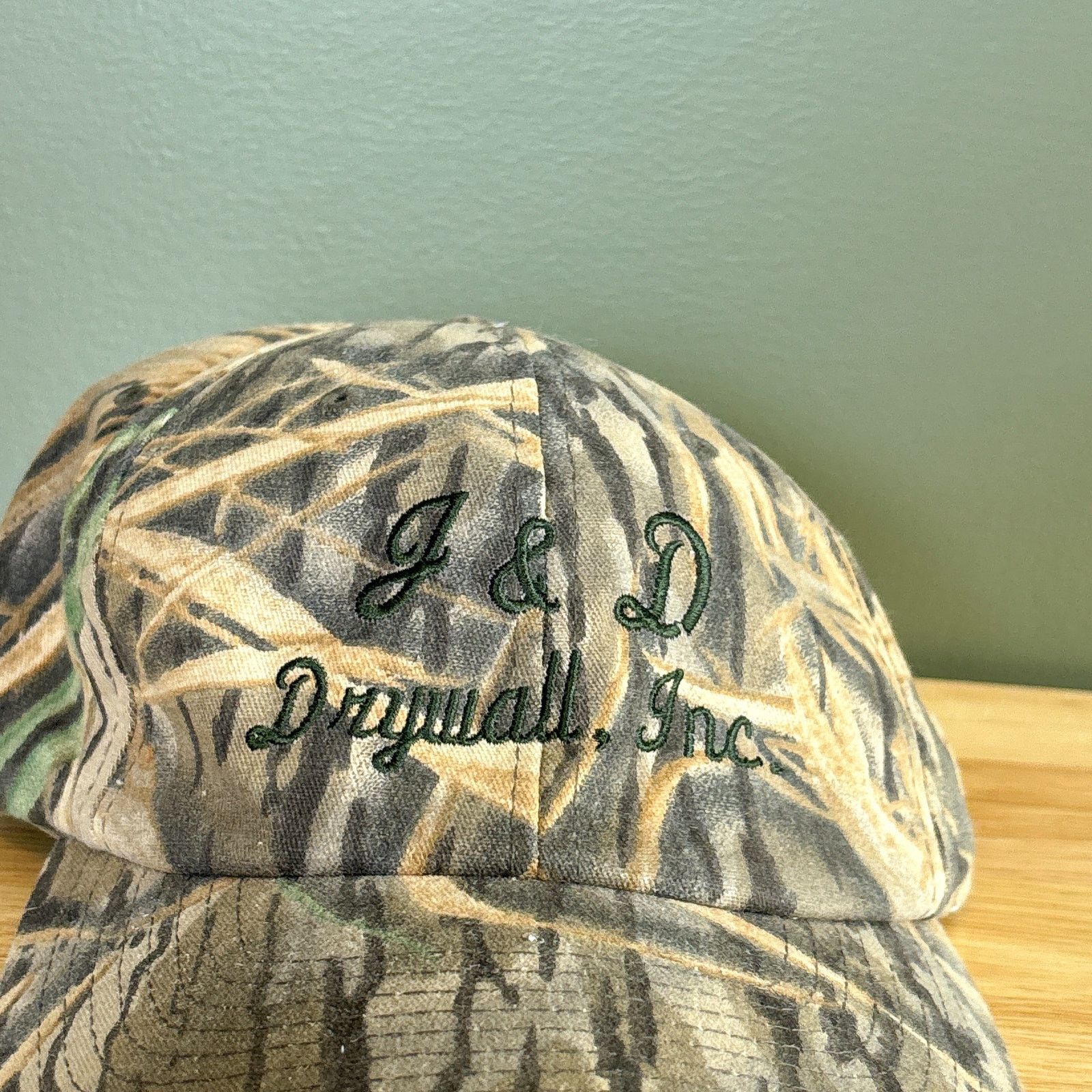 Yupong J & D Drywall Marsh Camouflage Retro Strapback Hat Size ONE SIZE - 2 Thumbnail