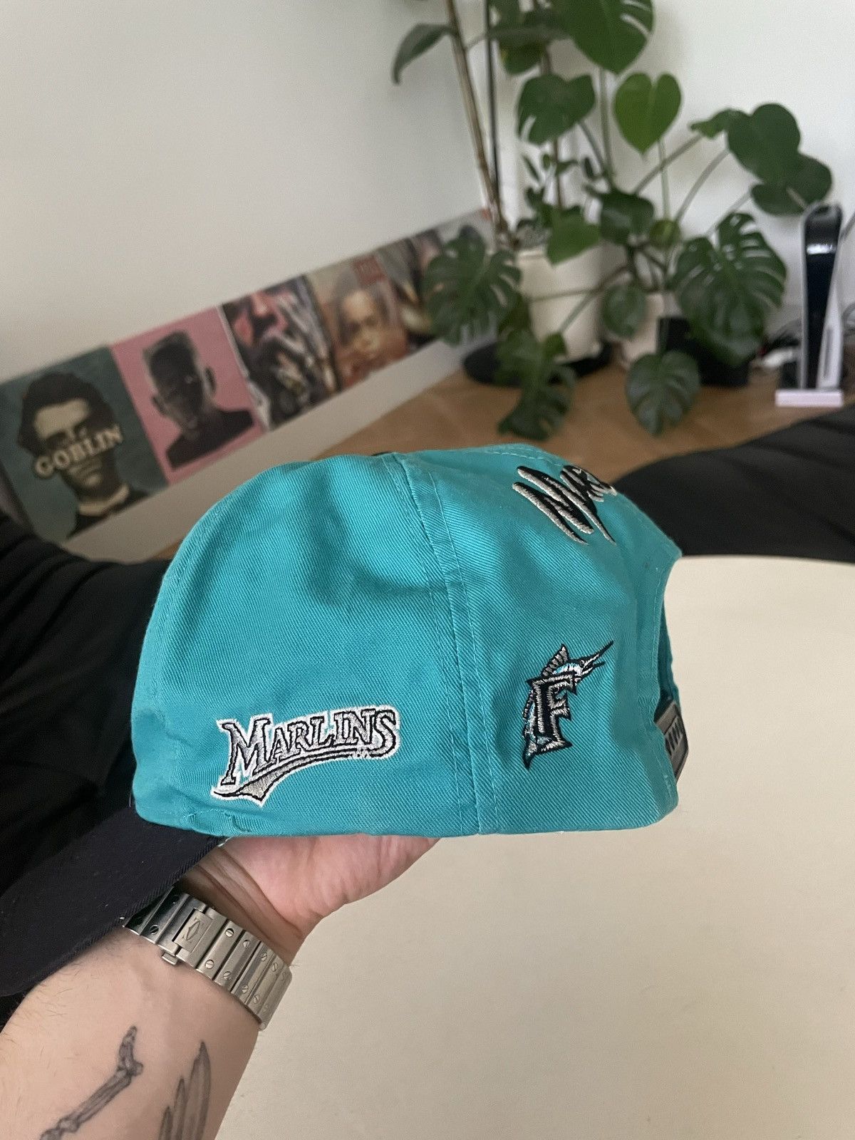 MLB Vintage 90s Florida Marlins embroidered MLB snapback hat Size ONE SIZE - 4 Thumbnail