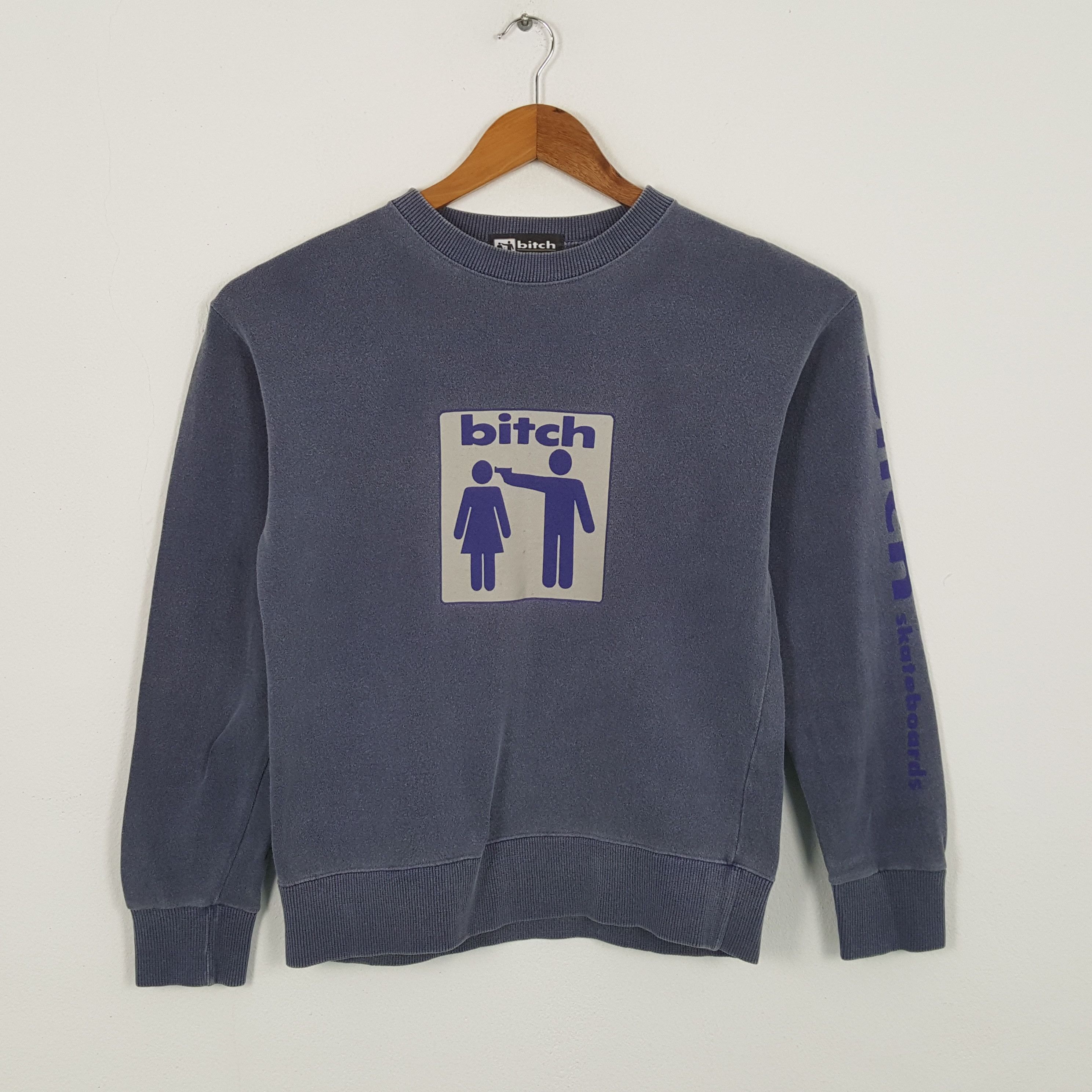 image of Skategang x Vintage Bitch Skateboards American Skateboard Sweatshirt in Purple, Men's (Size Small)