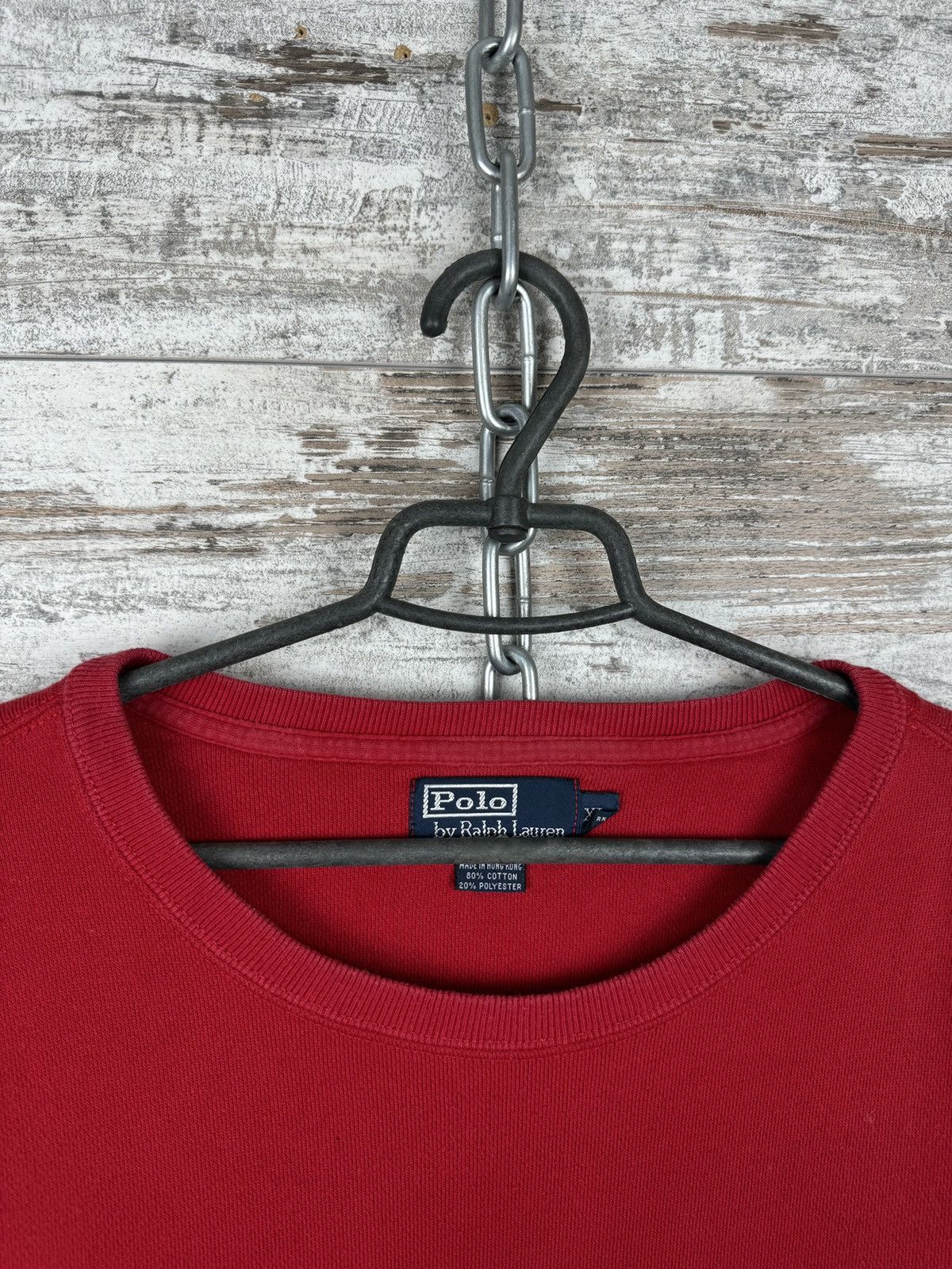 Polo Ralph Lauren × Vintage Mens Vintage Polo Ralph Lauren red sweatshirt rare rugby Size US XL / EU 56 / 4 - 3 Thumbnail