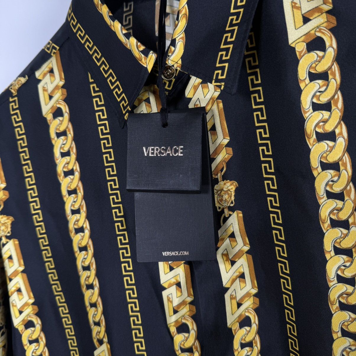Versace €1580 Versace NWT Men’s Silk Medusa Chains Shirt Size 48 (M) Size US M / EU 48-50 / 2 - 4 Thumbnail