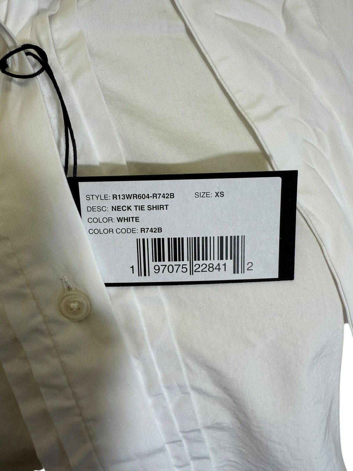 R13 R13 NICK TIE SHIRT / WHITE / XS / RRP.845€ Size XS / US 0-2 / IT 36-38 - 14 Thumbnail