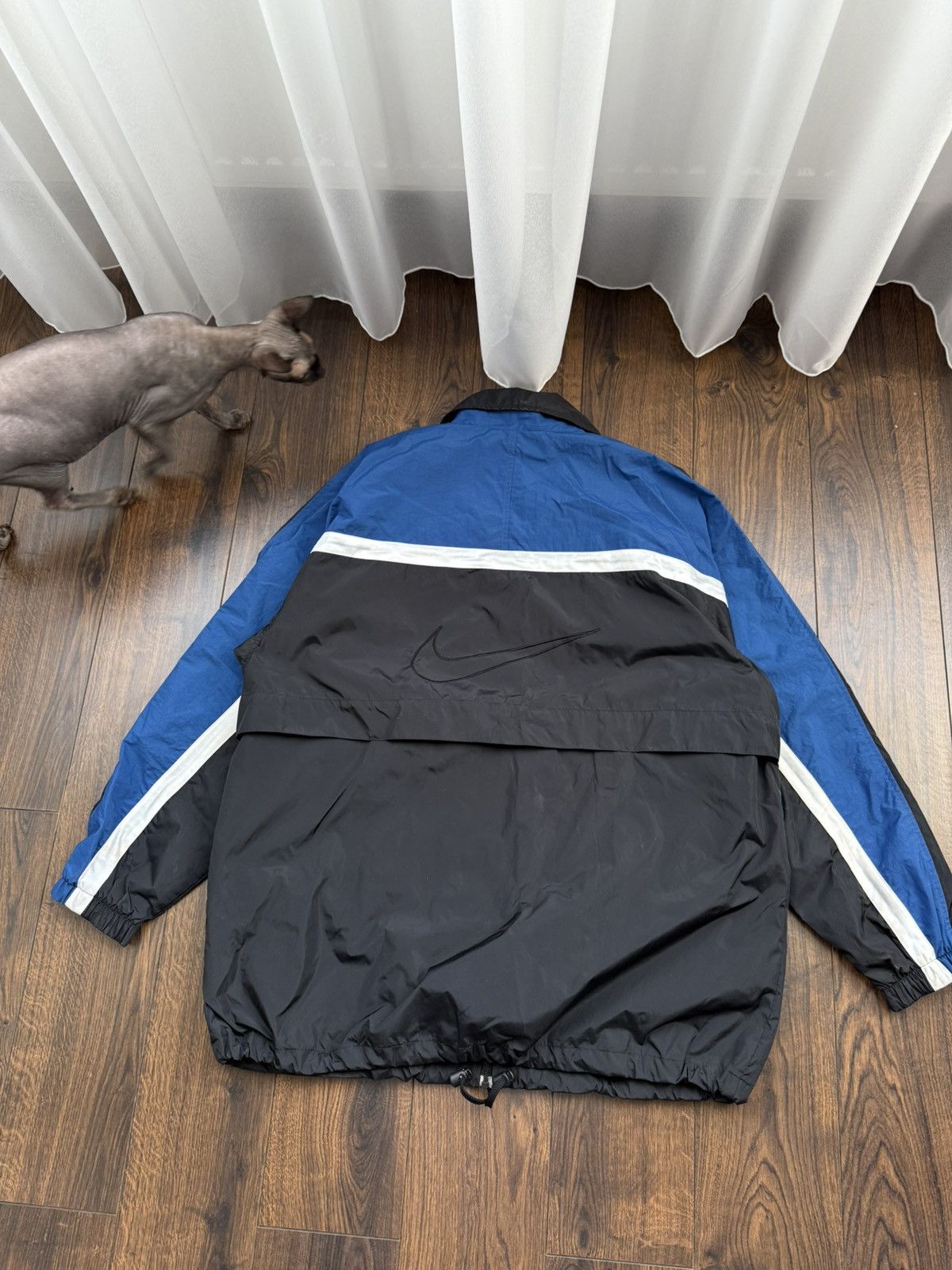 Nike 🔥Vintage y2k Nike Big Swoosh Jacket Size US XL / EU 56 / 4 - 9 Thumbnail