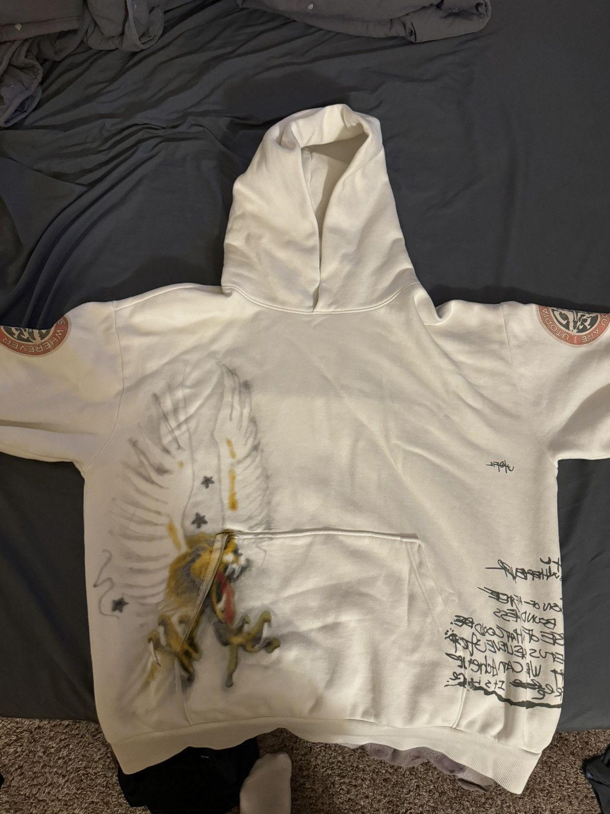 Image of Travis Scott Circus Maximus Tour 23 Hoodie in White, Men's (Size XL)