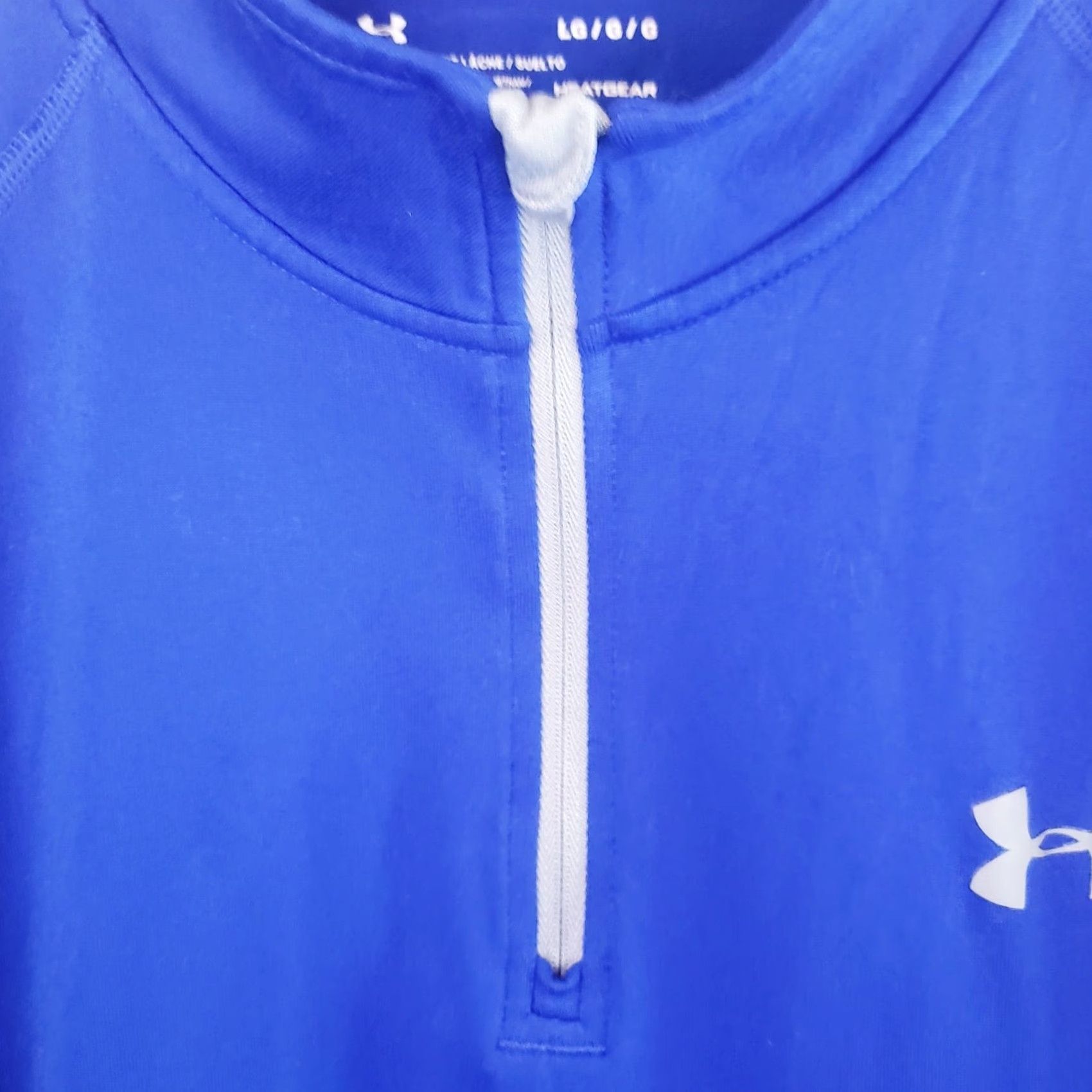 Under Armour Under Armour HeatGear Shirt Mens Large Blue Long Sleeve 1/4 Zip Mock Neck Activewear Pullover Size US L / EU 52-54 / 3 - 6 Thumbnail
