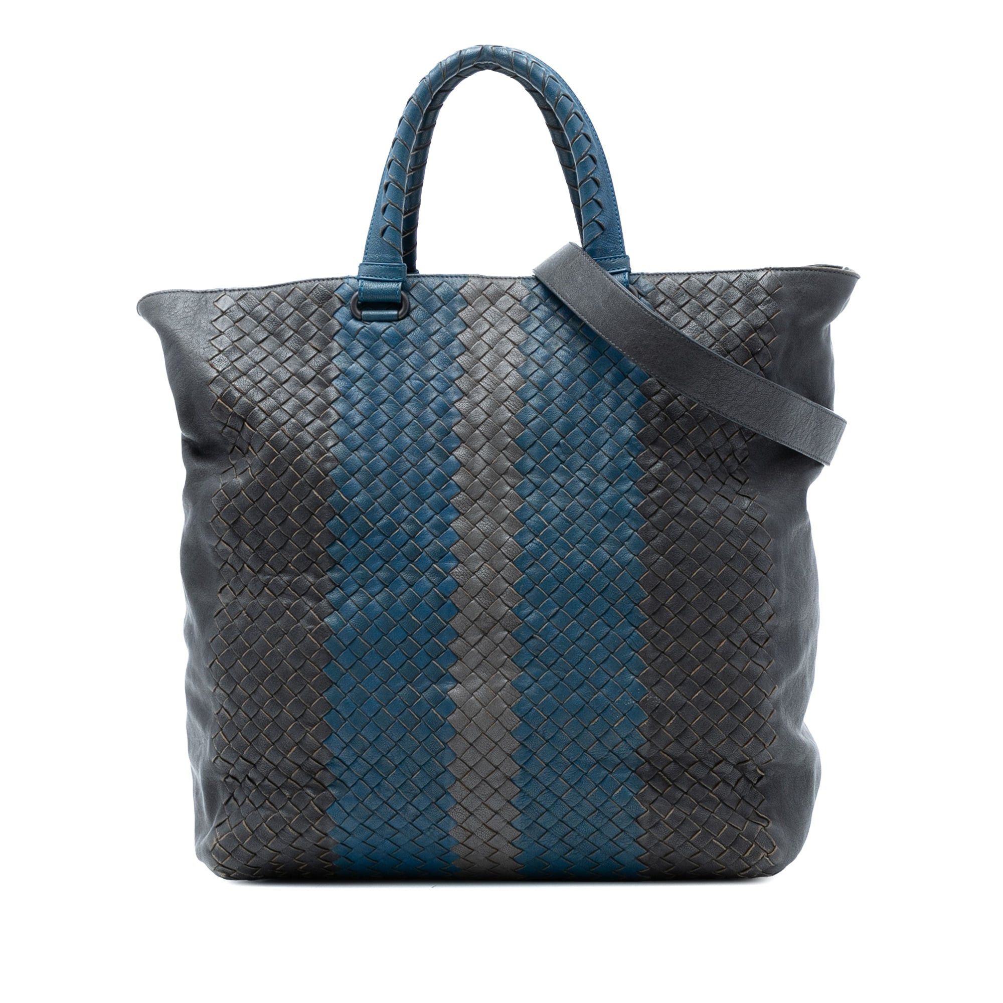 Bottega Veneta Tricolor Nappa Intrecciato Convertible Tote Size ONE SIZE - 1 Thumbnail