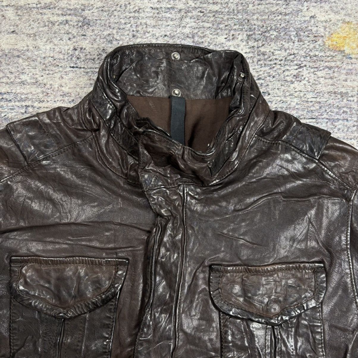 Isamu Katayama Backlash Designworks wrinkled leather jacket double zipper Size US M / EU 48-50 / 2 - 6 Thumbnail