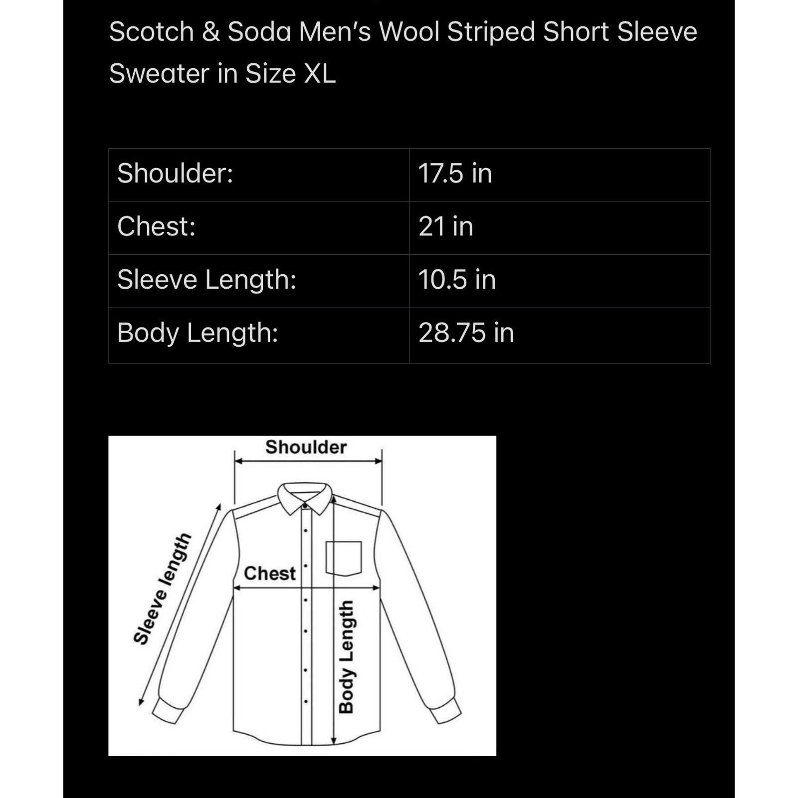 Scotch & Soda Scotch & Soda Wool Striped Short Sleeve Sweater in Size XL Size US XL / EU 56 / 4 - 5 Thumbnail