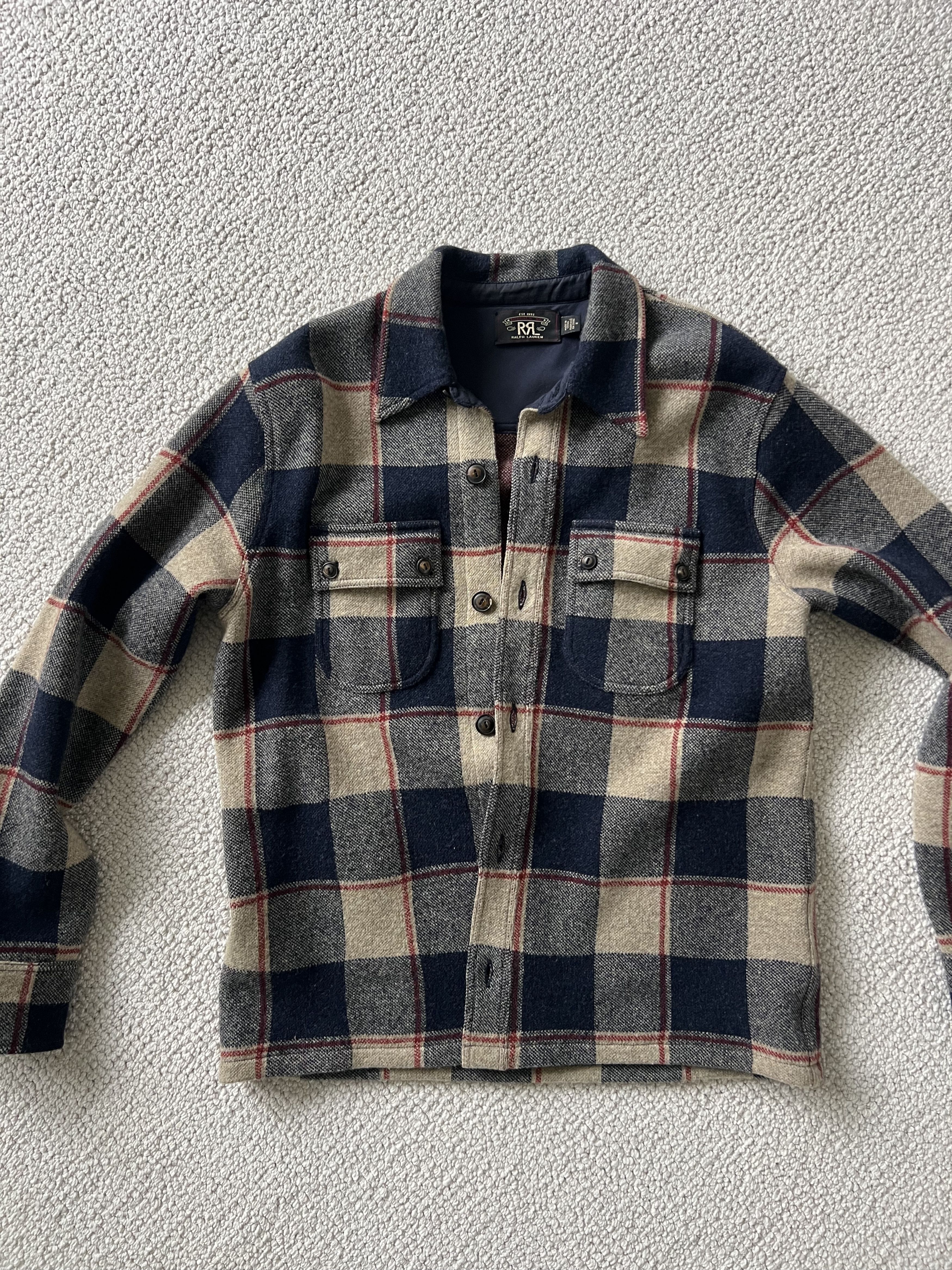 RRL Ralph Lauren Plaid Wool-Cashmere Workshirt Sweater Size US M / EU 48-50 / 2 - 2 Thumbnail