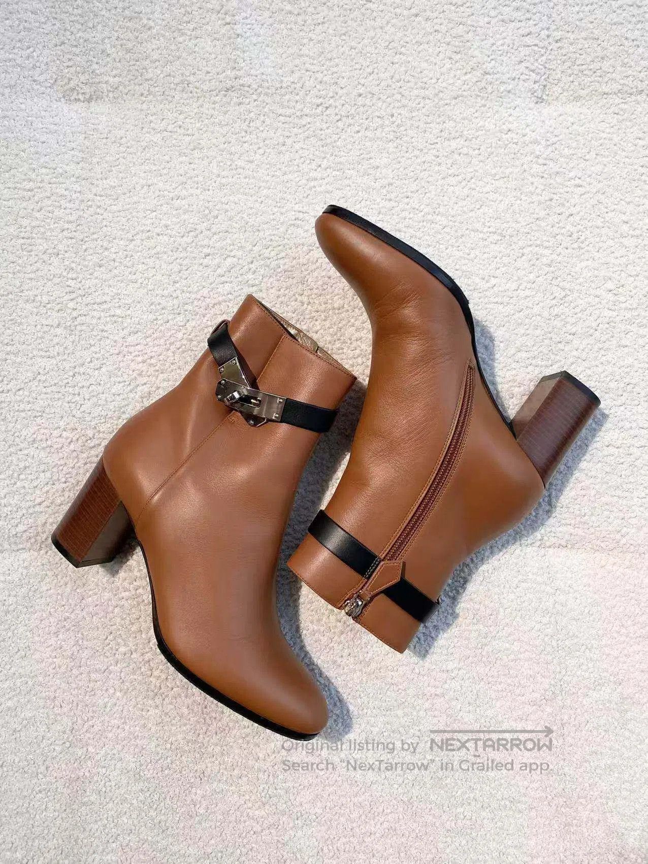Hermes Hermes Kelly buckle high-heeled ankle boots| Size US 4.5 / IT 34.5 - 3 Thumbnail