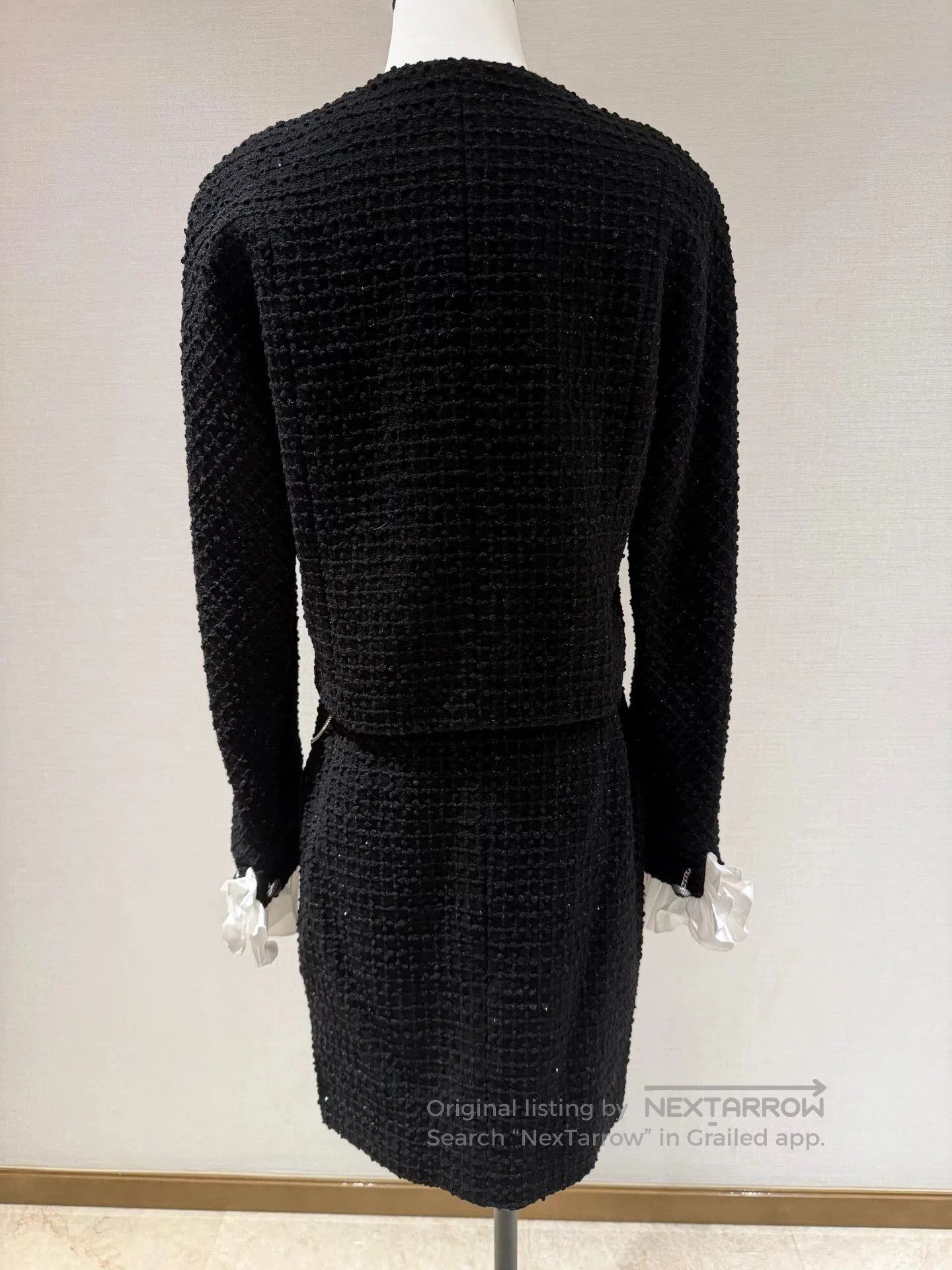 Chanel Chanel 22 Black Shimmer Fake Two-Piece Coat. Size US S / EU 44-46 / 1 - 2 Thumbnail