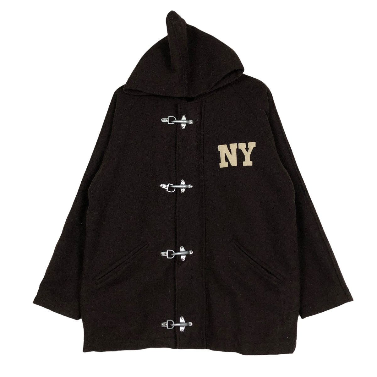 Japanese Brand × Vintage 🔥VINTAGE WOOL JACKET IL DOMANI NY NEW YORK BIG LOGO Size US M / EU 48-50 / 2 - 1 Thumbnail