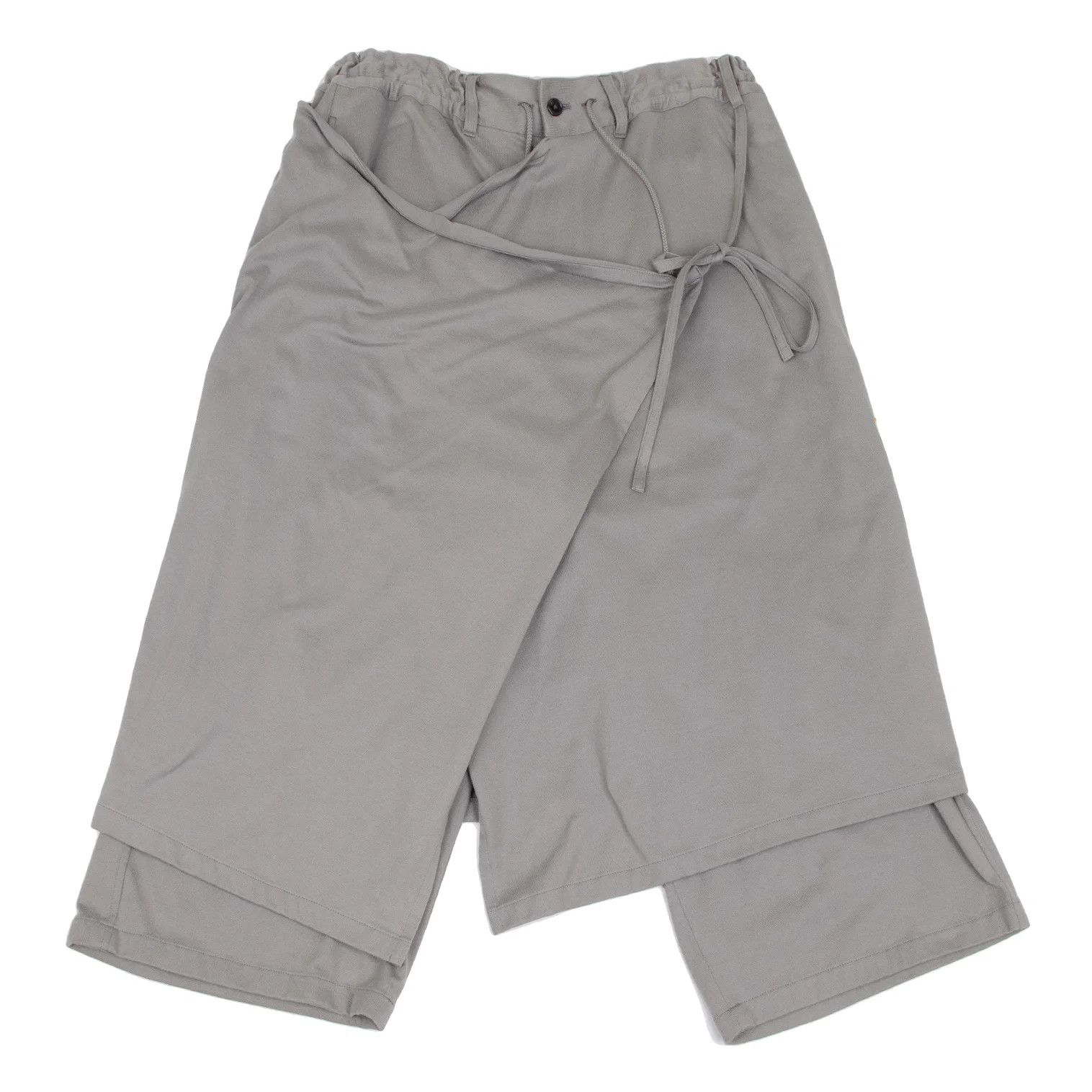 Yohji Yamamoto Cotton Jersey Wrap Pants Gray 3 Size US 34 / EU 50 - 1 Thumbnail
