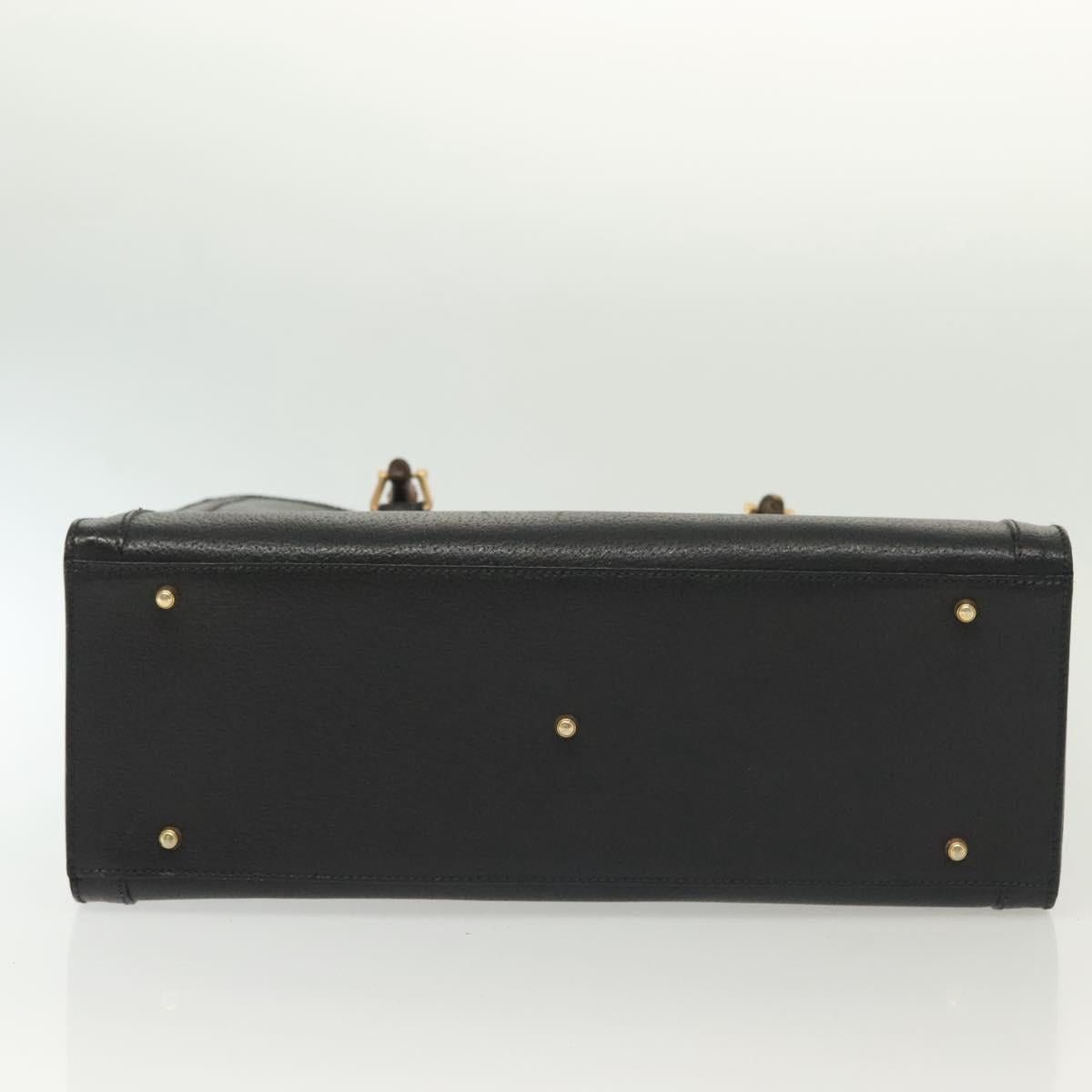 Gucci GUCCI Bamboo Hand Bag Leather Black Gold 002 1186 002 1186 Size ONE SIZE - 9 Thumbnail