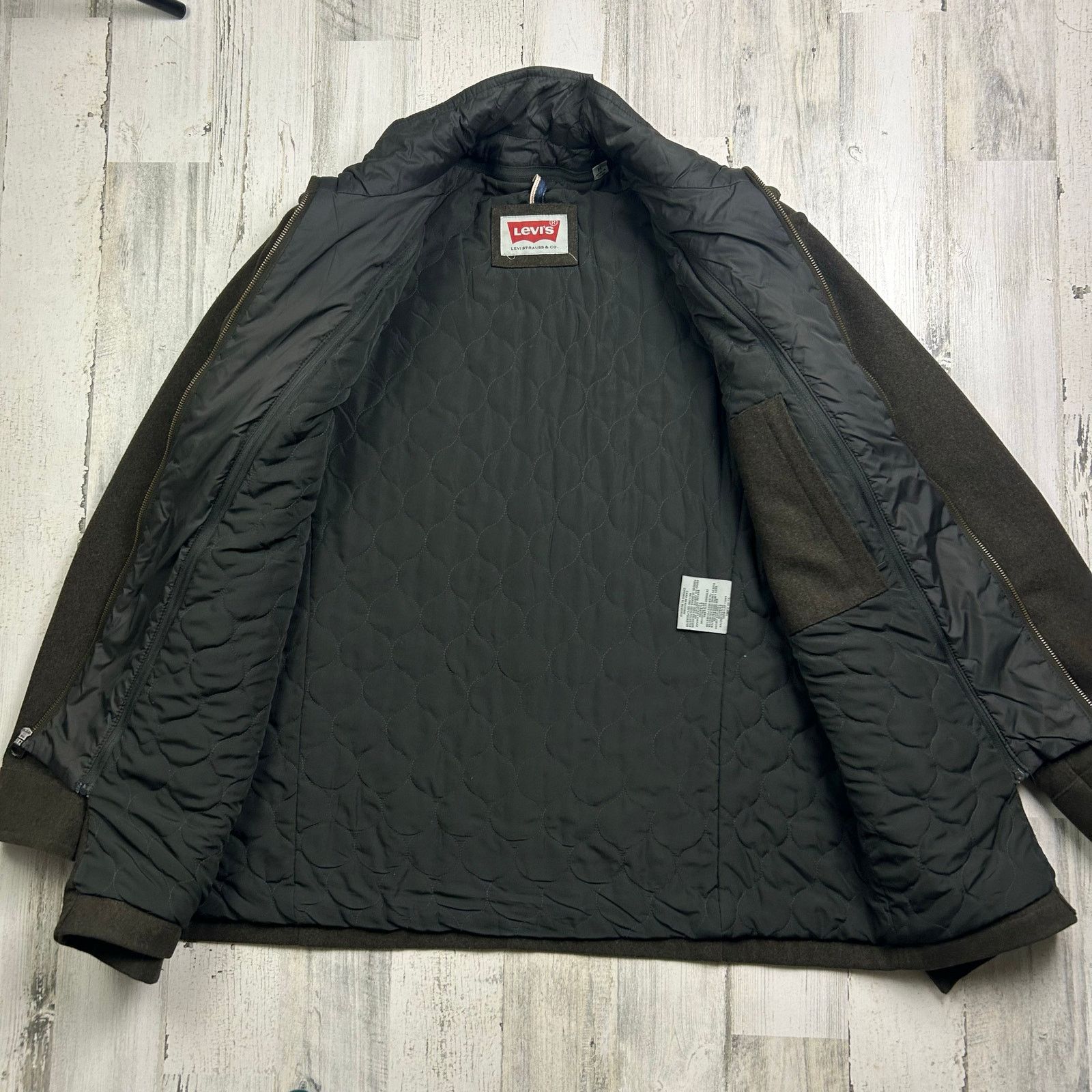 Levi's Levi's Wool Blend Peacoat Jacket With Quilted Lining Size US M / EU 48-50 / 2 - 5 Thumbnail