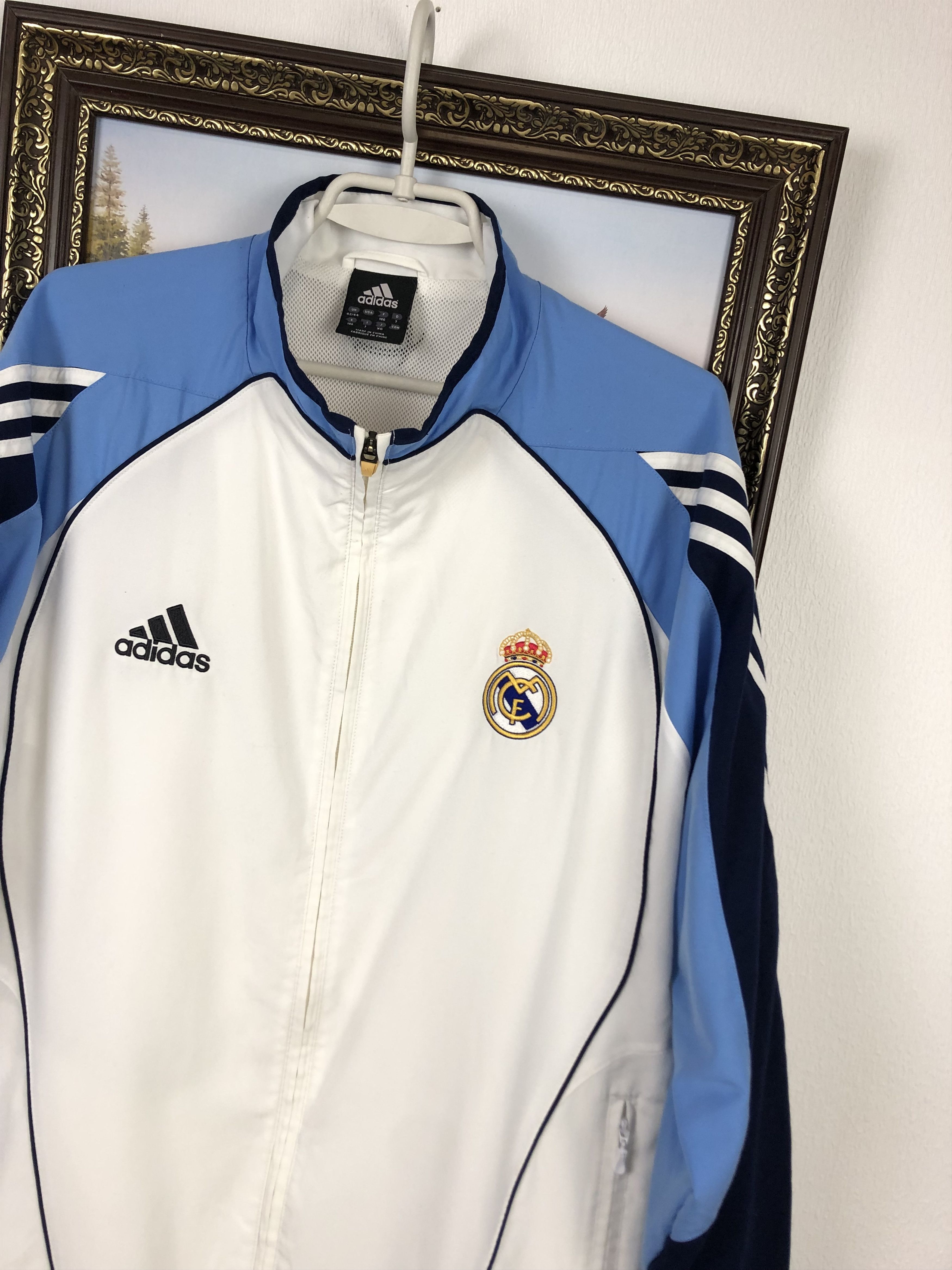 Adidas × Vintage Vintage Real Madrid Football Jacket Soccer Track Top Zip Size US L / EU 52-54 / 3 - 4 Thumbnail