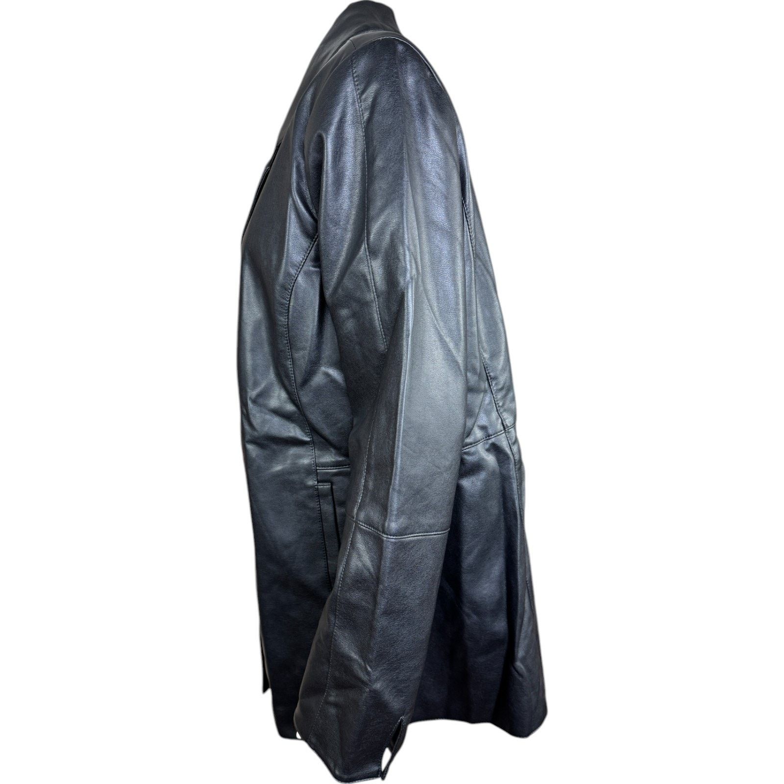 Other Dennis Basso Luxe Faux Leather Jacket Black Large Petite Size S / US 4 / IT 40 - 5 Thumbnail