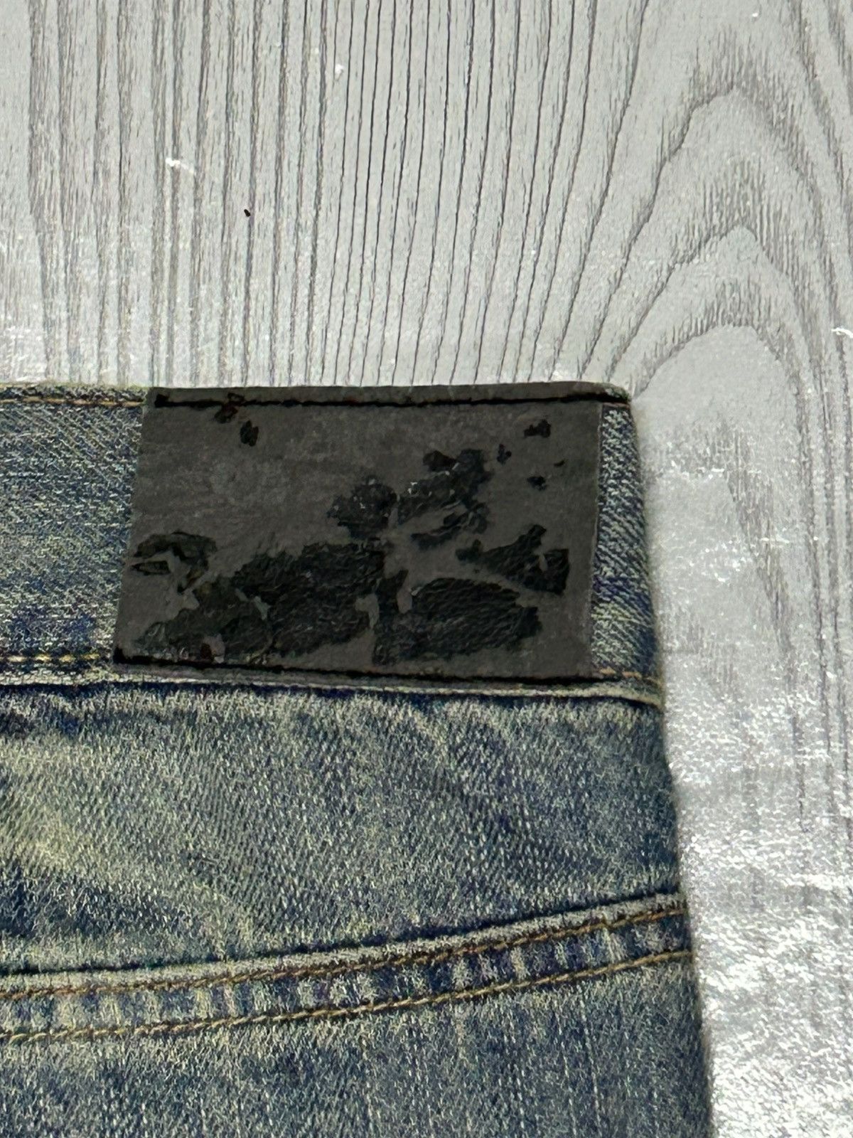 Le Grande Bleu (L.G.B.) Betty Blue Love Denim Fade Washed Patina Heavy Stacked Hem Size US 30 / EU 46 - 18 Thumbnail