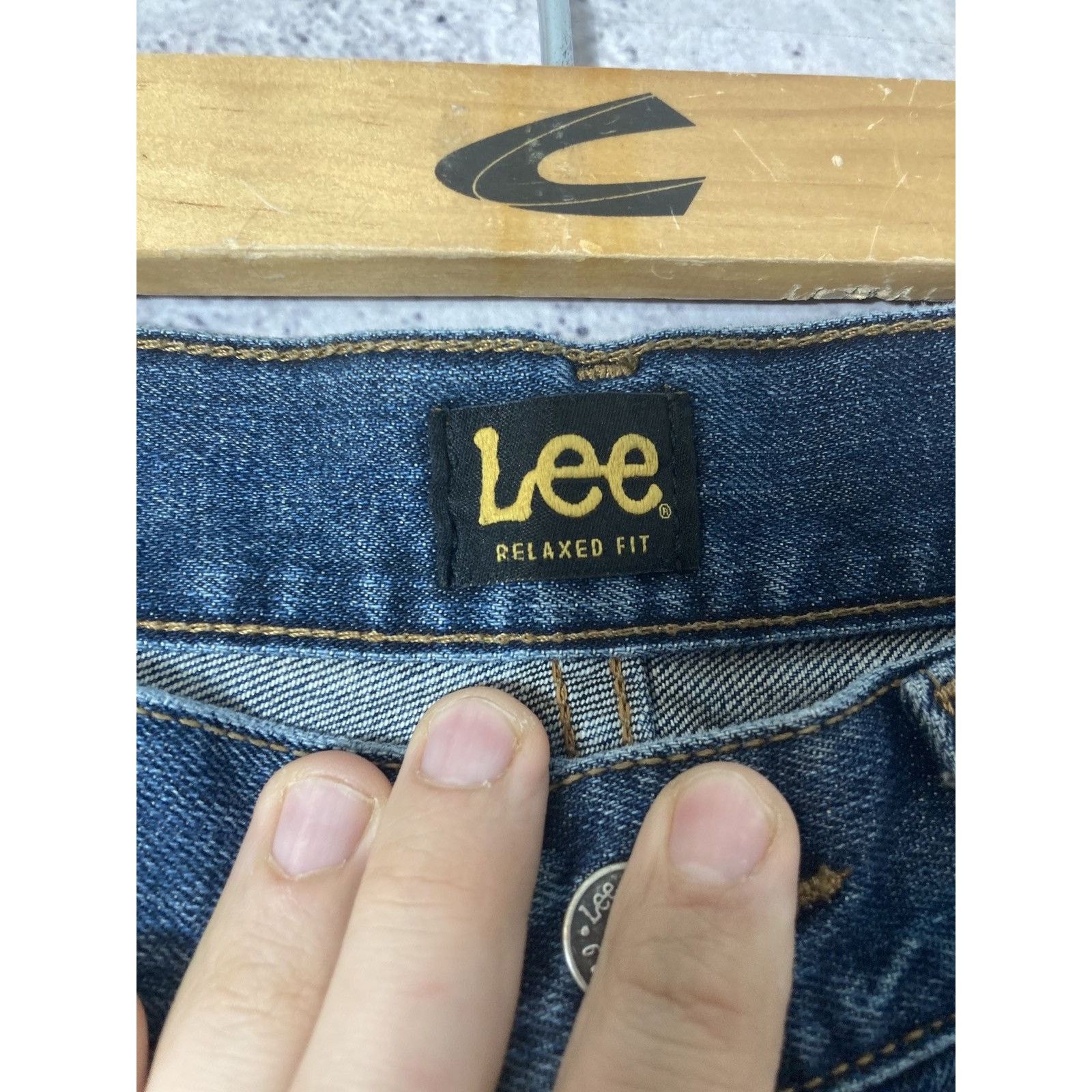 Lee × Vintage Vintage Lee Navy Denim 34x30 Size US 34 / EU 50 - 4 Thumbnail