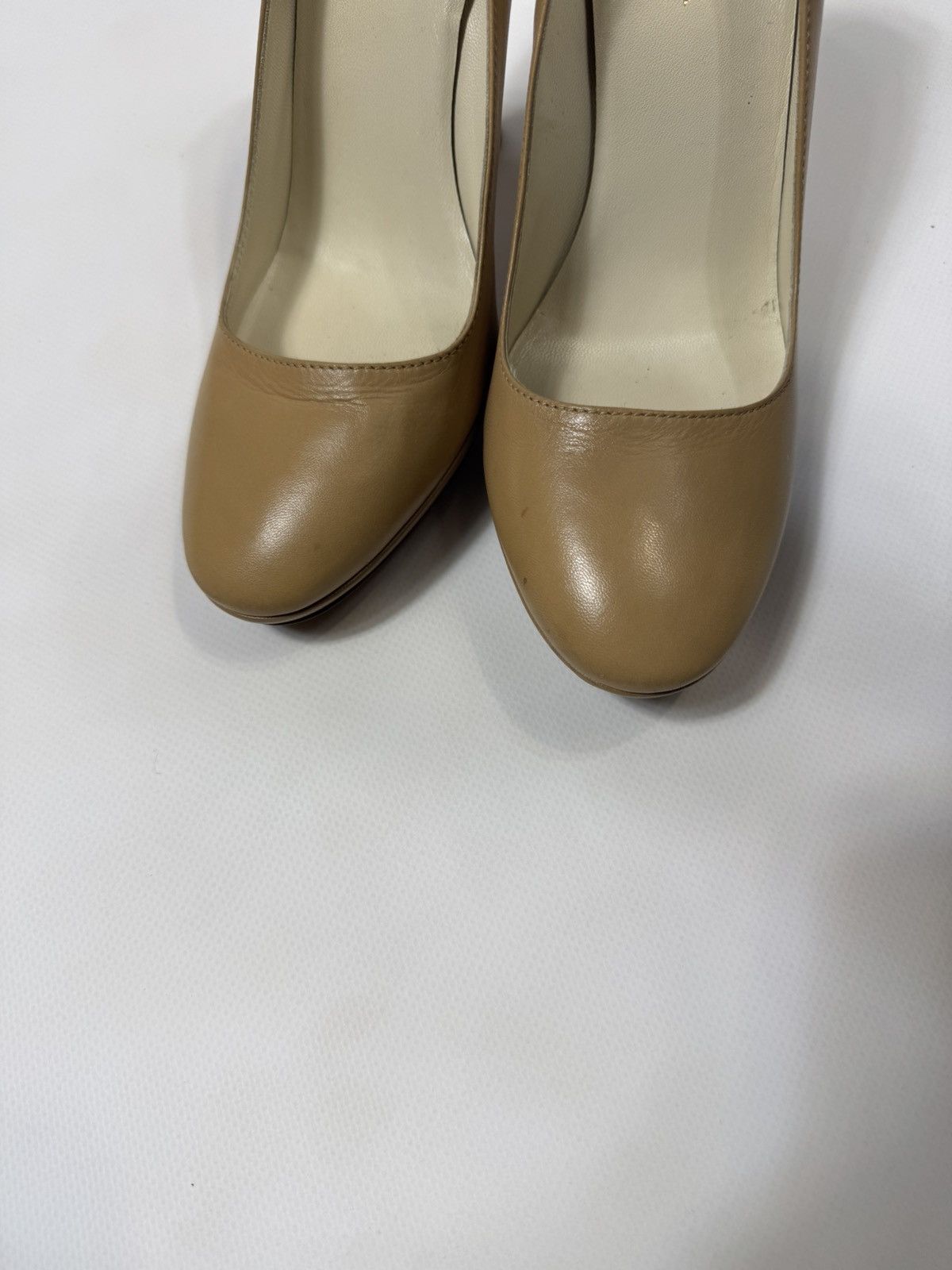 Prada Prada Nude Patent Leather Hight Heels Size US 7 / IT 37 - 10 Thumbnail