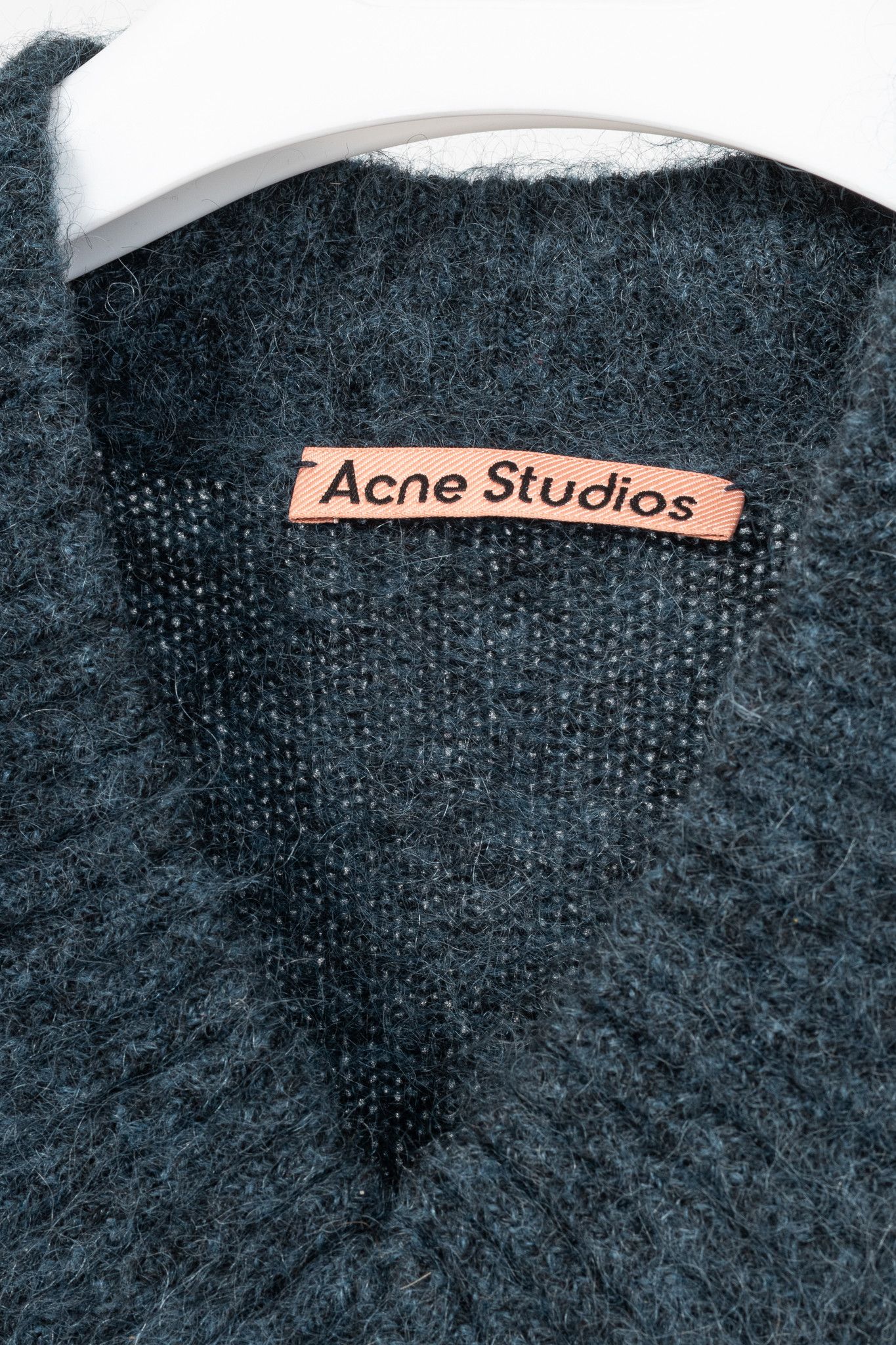 Acne Studios Acne Studios Blue Wool & Mohair V-Neck Sweater Size XS / US 0-2 / IT 36-38 - 4 Thumbnail