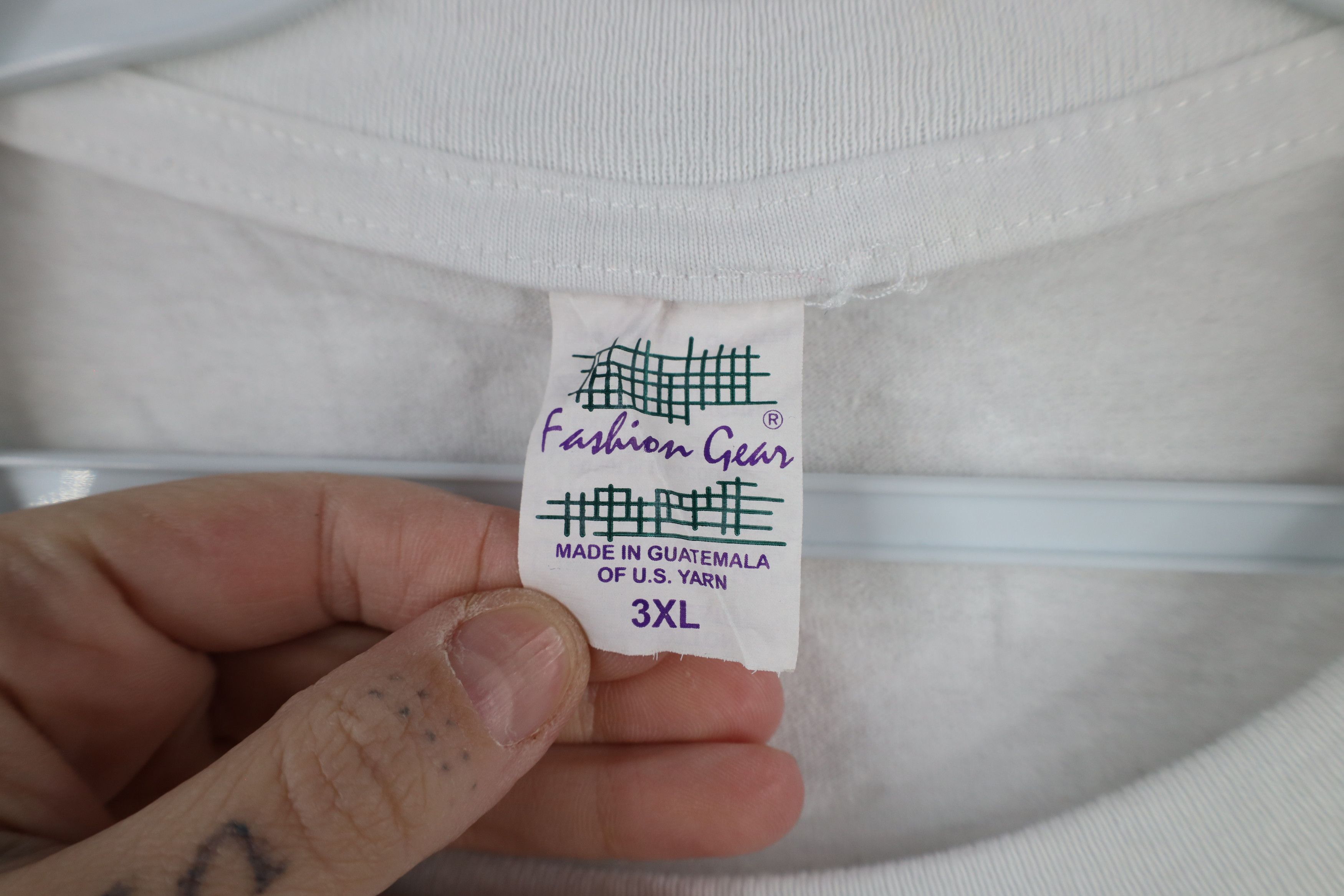 Vintage Vintage 90s Streetwear Cotton Short Sleeve T-Shirt White Size US XXL / EU 58 / 5 - 5 Thumbnail