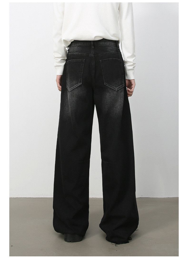 Japanese Brand American street patchwork men's straight leg loose jeans Size US 32 / EU 48 - 5 Thumbnail