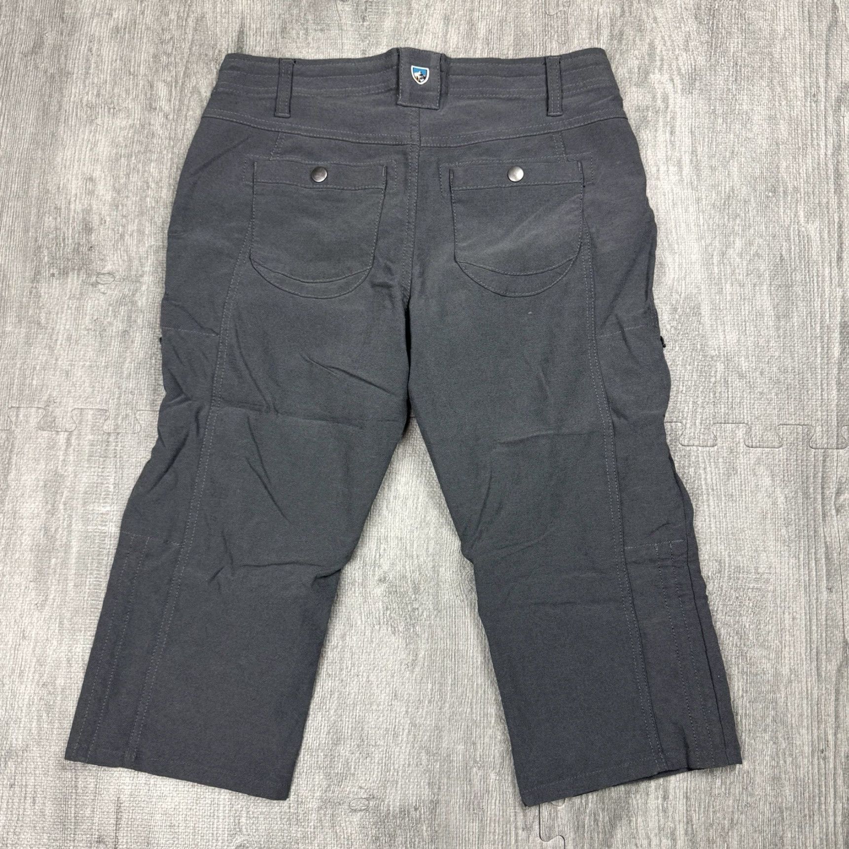 Vintage WOMENS KUHL TREKR KAPRI LIGHTWEIGHT STRETCH HIKING PANTS DARK GRAY ZIP POCKET 4 Size 27" / US 4 / IT 40 - 7 Thumbnail