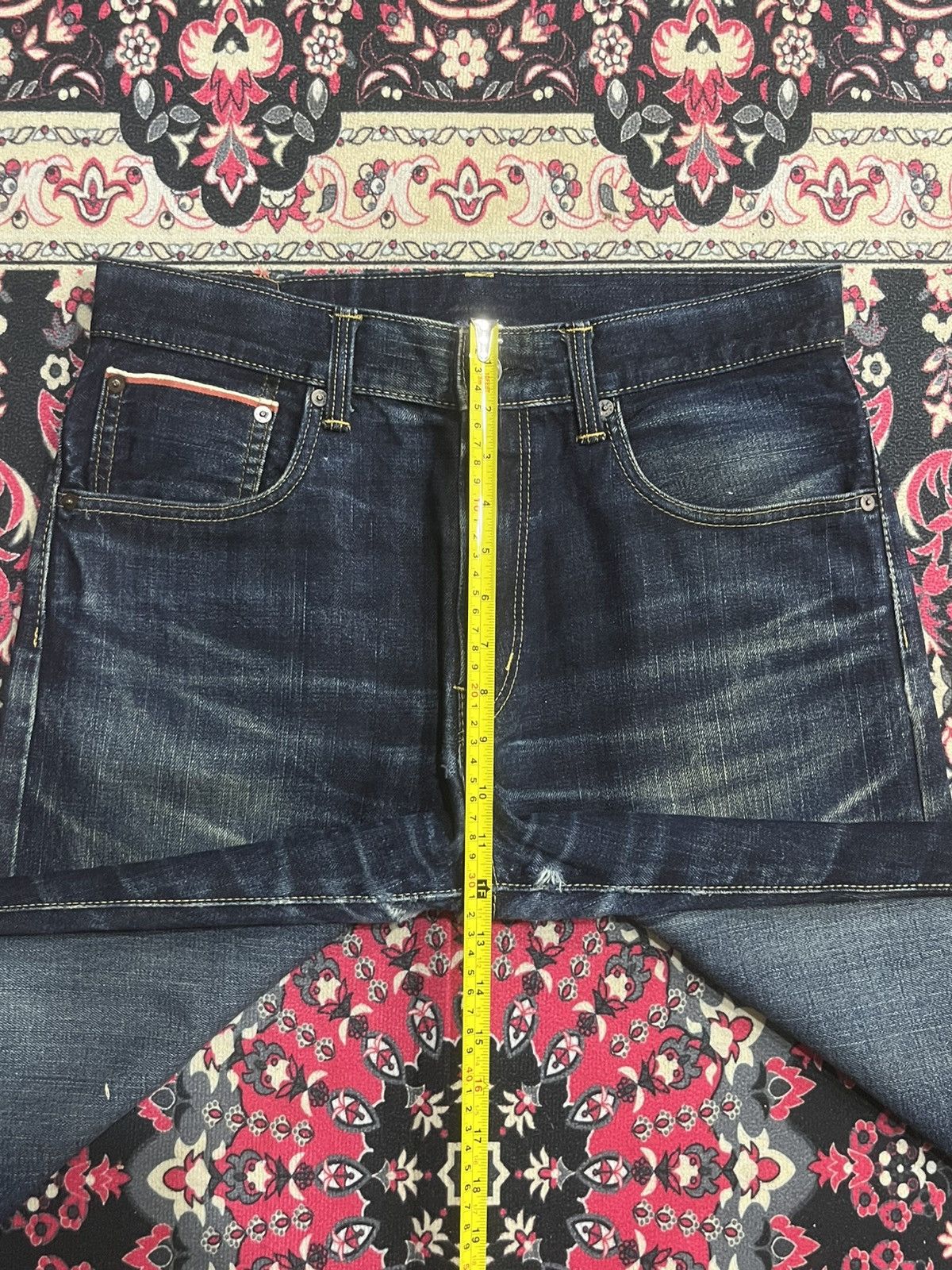 Kapital ⚡️Vintage⚡️Edwin 505Z Blue Washed Buckle Back Selvedge Jeans Size US 30 / EU 46 - 20 Thumbnail
