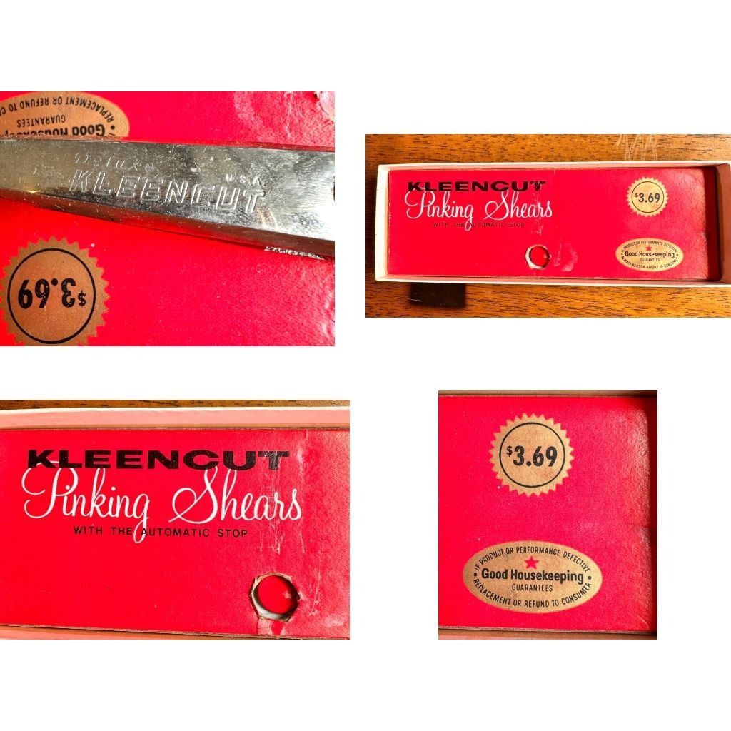 Vintage ViTG 50s Kleencut Pinking Shears Automatic Stop Good Houseke Size ONE SIZE - 4 Thumbnail