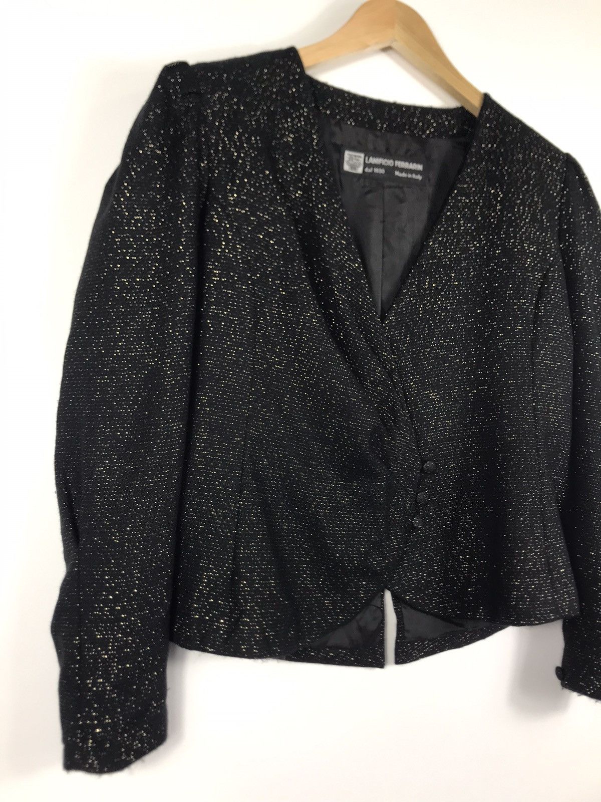 Vintage 🔥Nice Design Lanificio Ferrarin Italy Cropped Coat Jacket Size S / US 4 / IT 40 - 2 Thumbnail