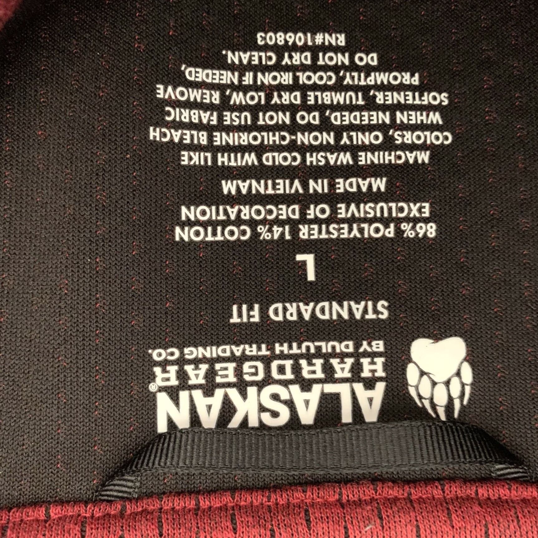 Logo 7 Alaskan Hardgear Pullover Mens Large Red 1/4 Zip Mock Neck Bear Paw Logo Outdoor Duluth Size US L / EU 52-54 / 3 - 2 Thumbnail