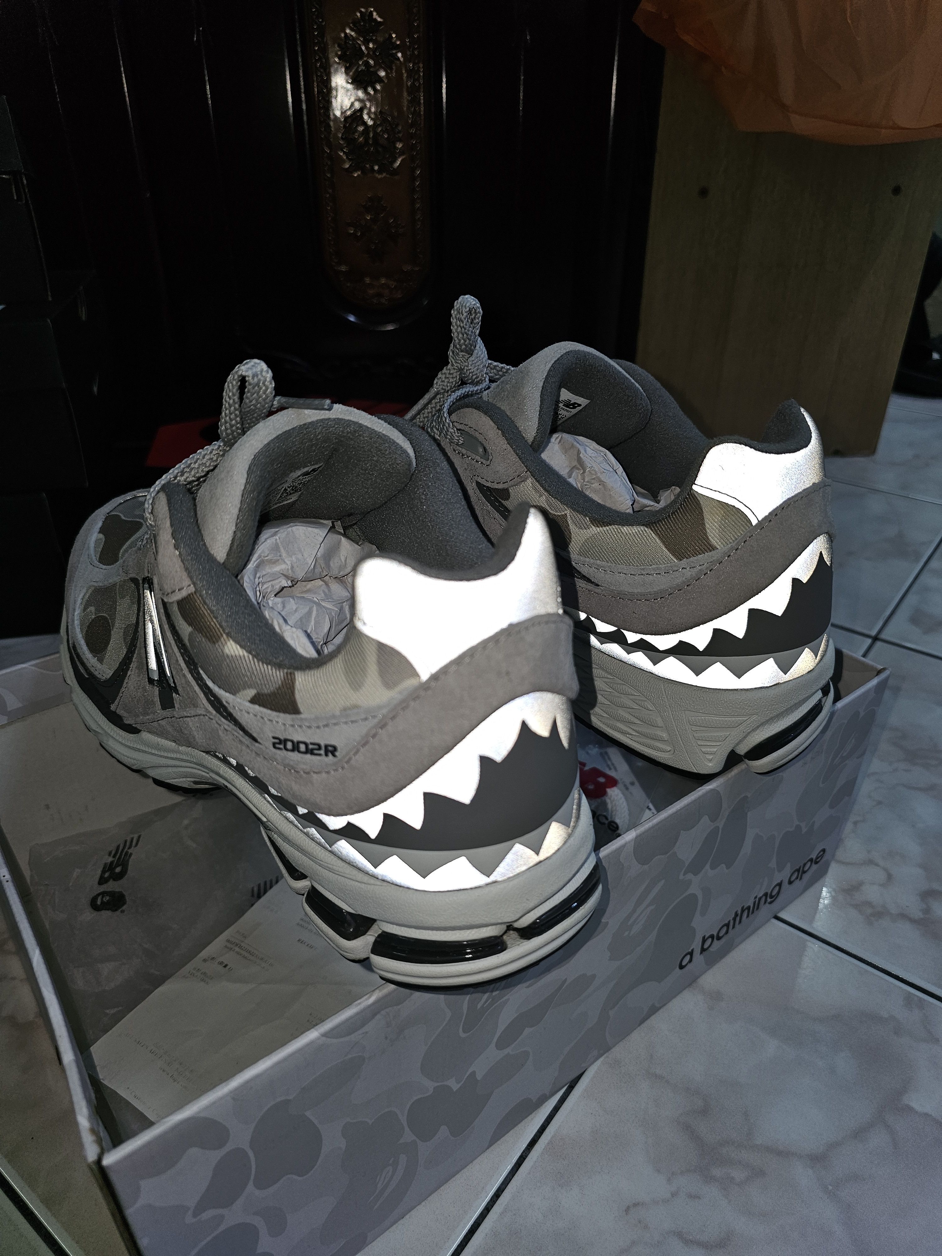 New Balance Bape X new balance 2002r grey camo Size US 11 / EU 44 - 9 Thumbnail