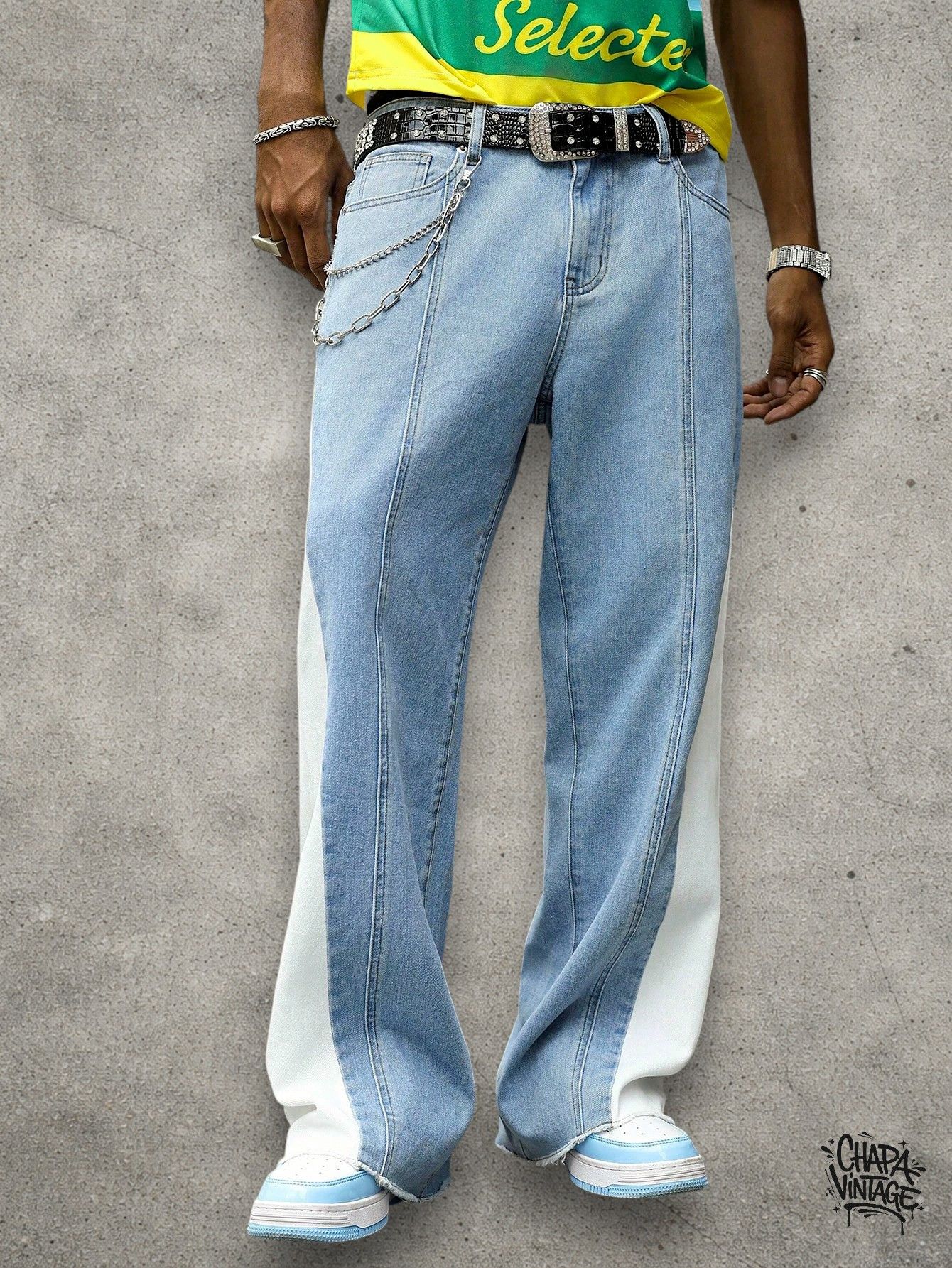 Vintage Wide leg light jeans Size US 32 / EU 48 - 3 Thumbnail