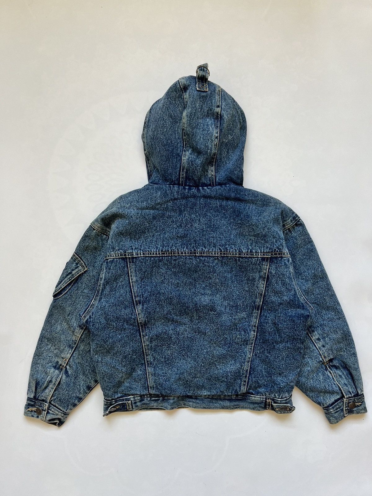 Vintage Vintage Fighting Spirit Sherpa Hooded Bomber Jacket Size S / US 4 / IT 40 - 3 Thumbnail