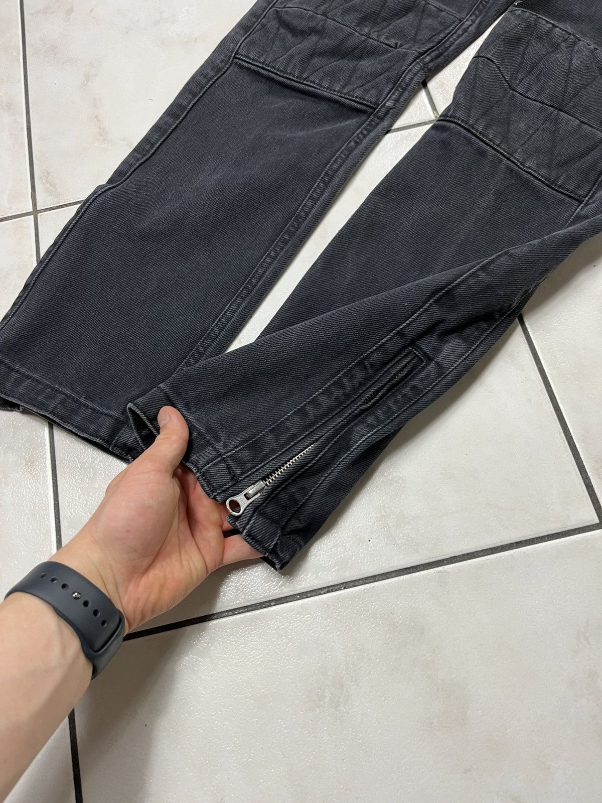 H&M × Isabel Marant × Isabel Marant Etoile Isabel Marant Pour H&M biker washed denim jeans zip pants Size US 28 / EU 44 - 10 Thumbnail