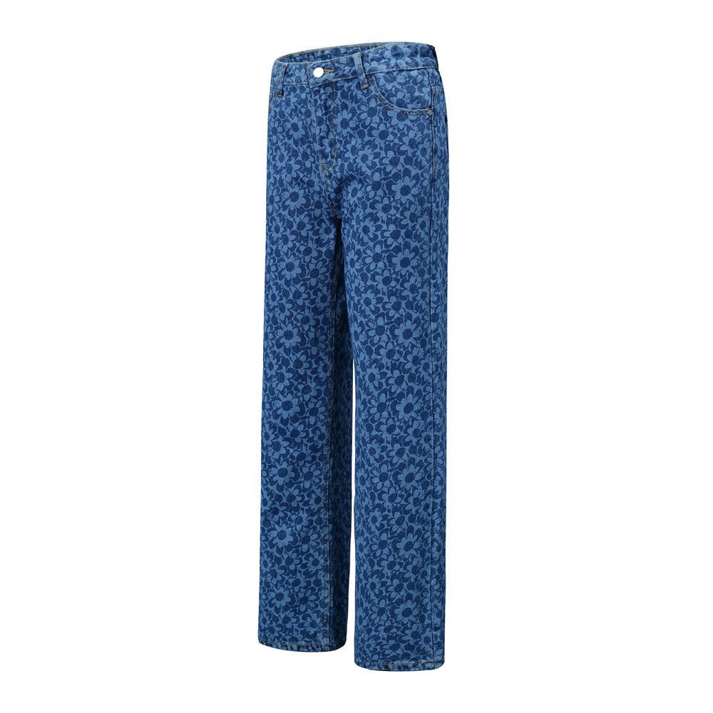 Japanese Brand × Vintage Street men's digital print flower casual straight jeans Size US 32 / EU 48 - 2 Thumbnail
